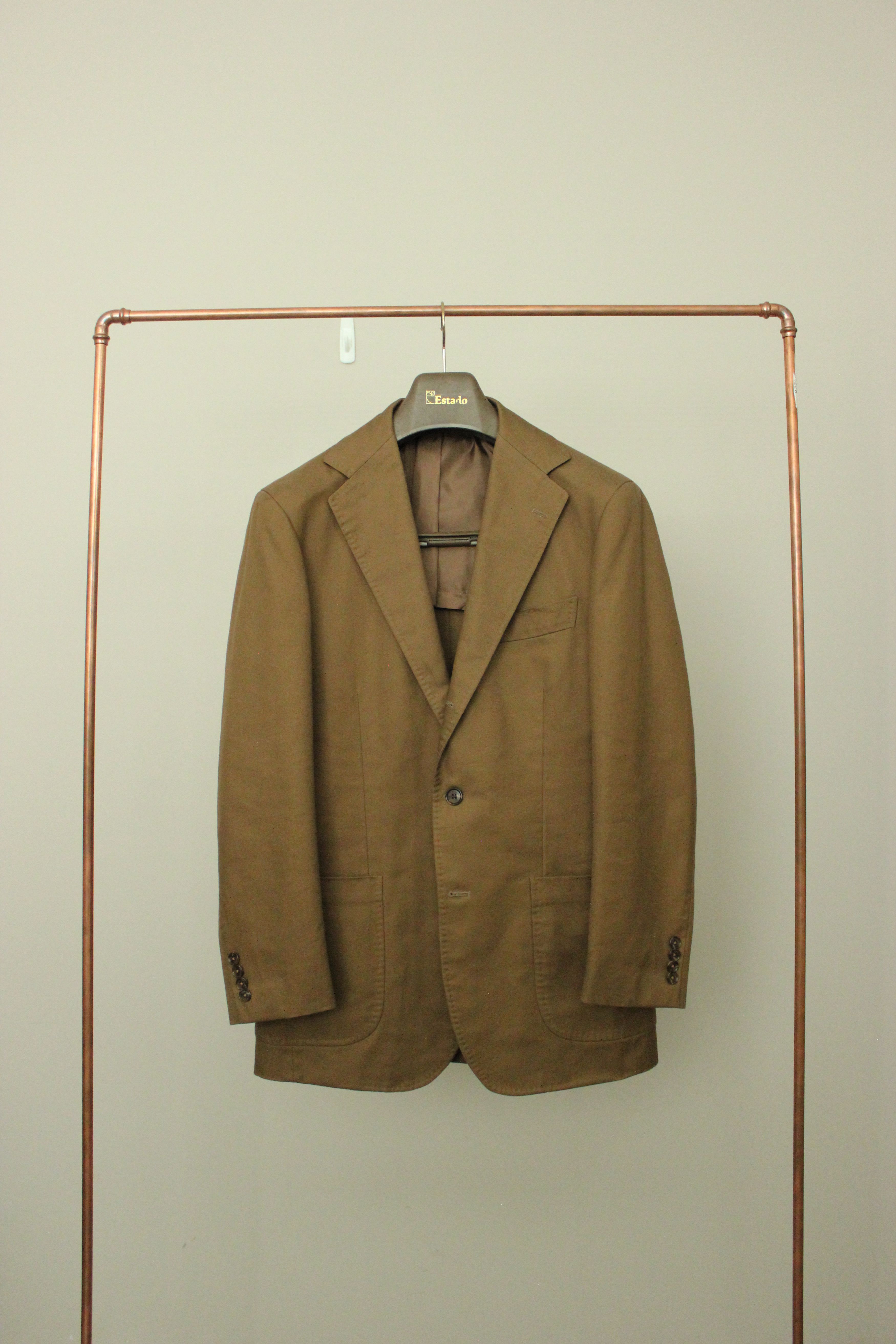 Ring Jacket Lamarche 100% Cotton Suit Toffee Size 36R - 2 Thumbnail