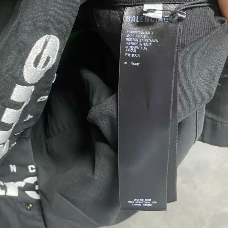 Balenciaga Balenciaga size 40 Black art print embroidered logo short s Size US M / EU 48-50 / 2 - 4 Thumbnail
