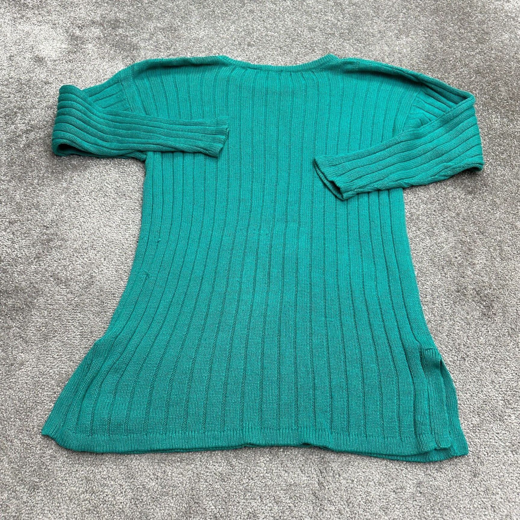 Vintage Honors Pullover Sweater Women's M Green Knit Crew Neck Casual Size M / US 6-8 / IT 42-44 - 2 Thumbnail