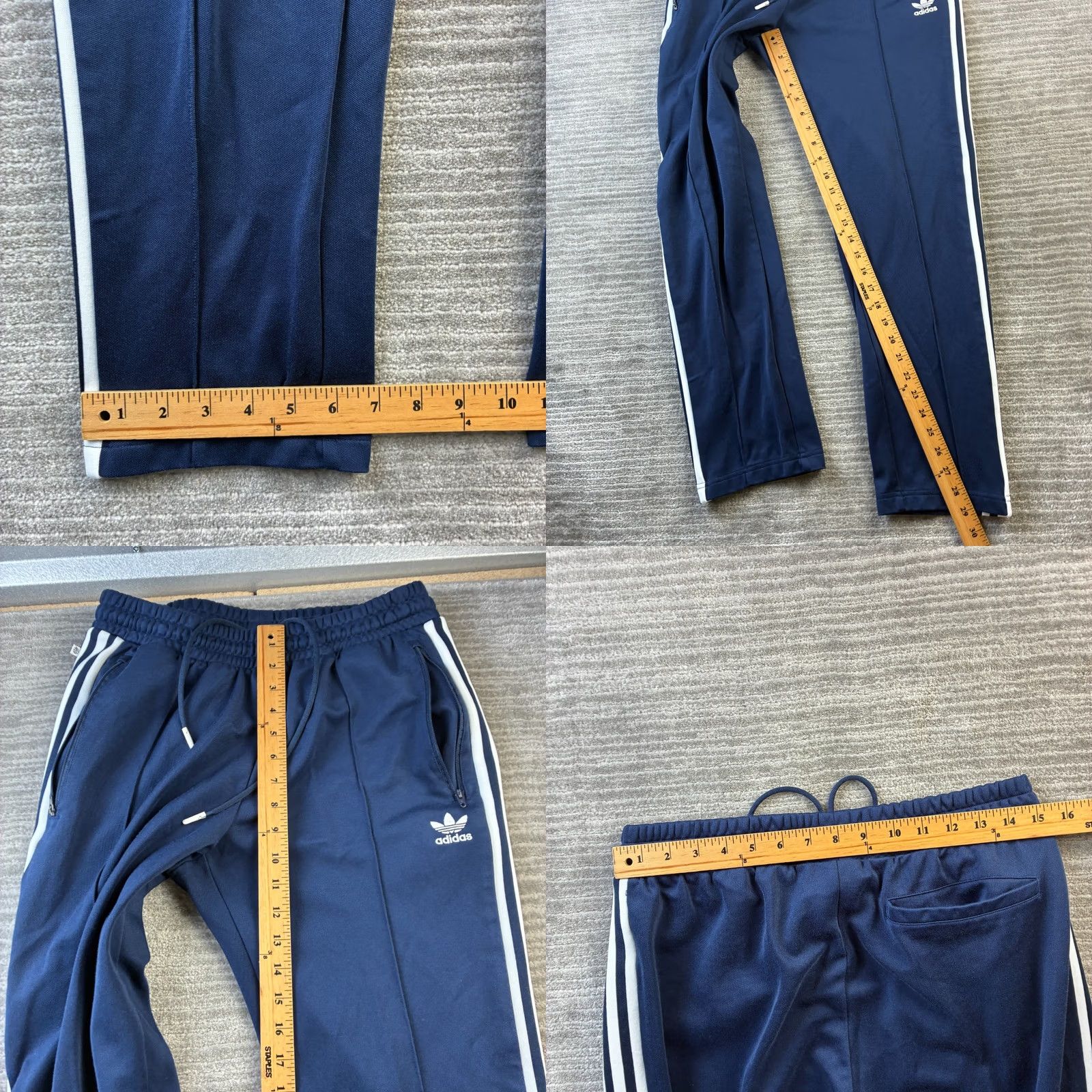 Adidas Adidas Pants Mens Medium Navy Blue Night Indigo Beckenbauer Track Originals Size US 31 - 8 Thumbnail