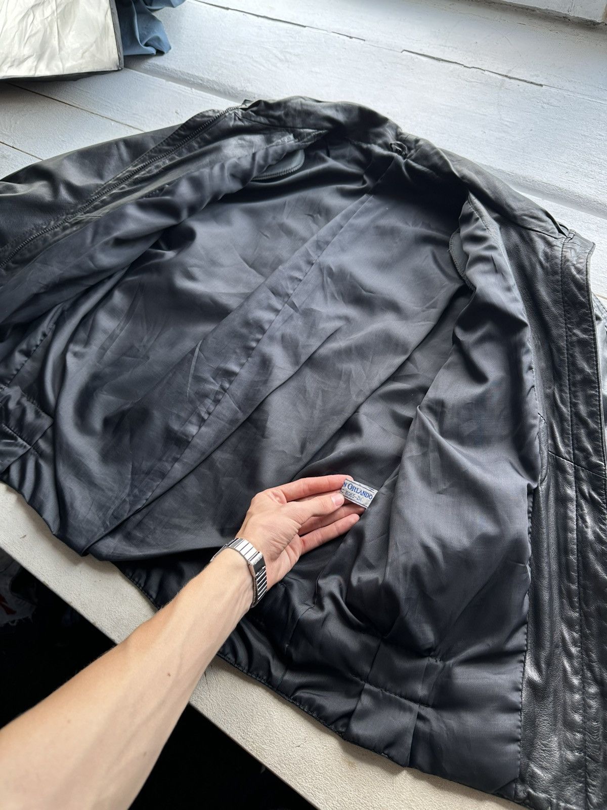 Other 🚨VNTG LEATHER JACKET AVANT GARDE ASYMMETRICAL BLACK MOTO Size US L / EU 52-54 / 3 - 21 Thumbnail