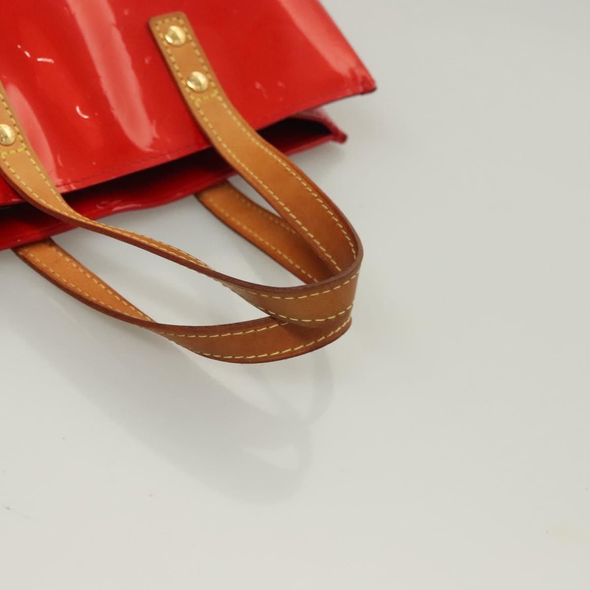 Louis Vuitton LOUIS VUITTON Monogram Vernis Reade PM Hand Bag Red Rouge Size ONE SIZE - 7 Thumbnail
