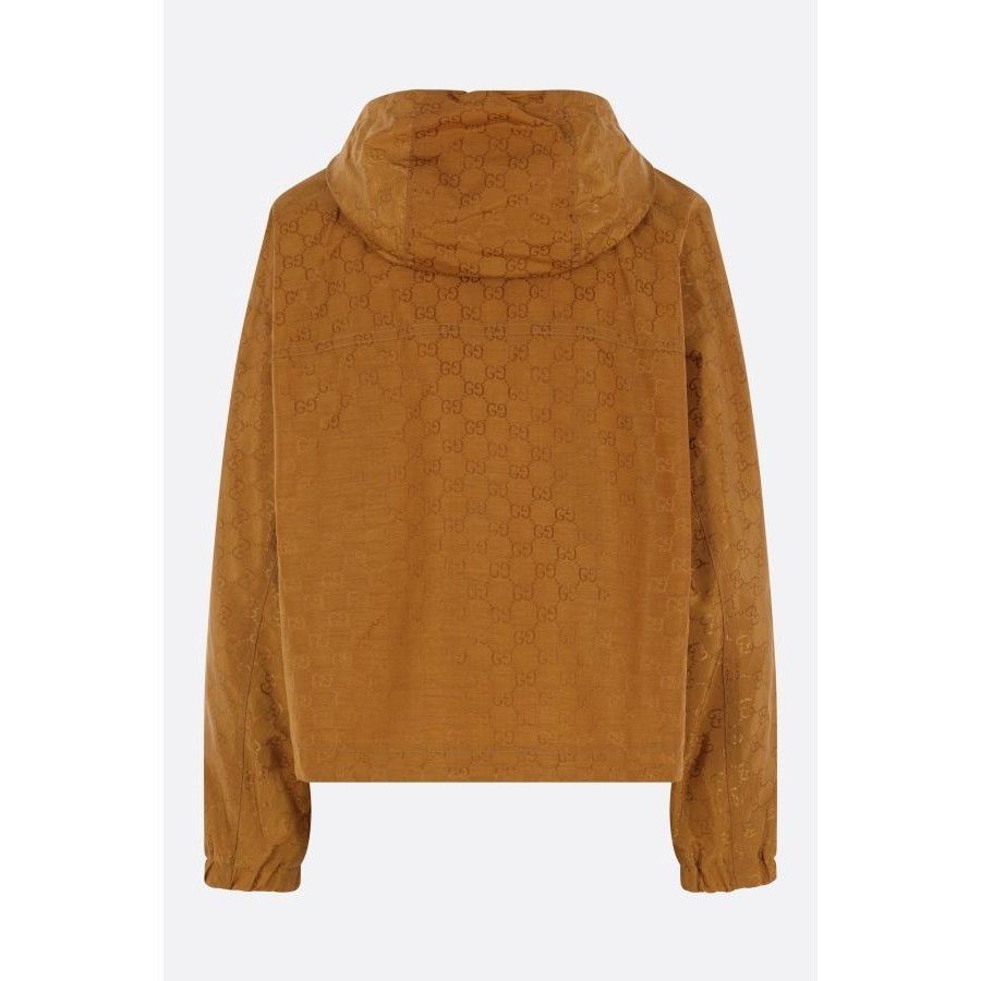 Gucci GUCCI GG Brown Nylon Windbreaker Jacket New & Authentic (Wom Size M / US 6-8 / IT 42-44 - 2 Thumbnail