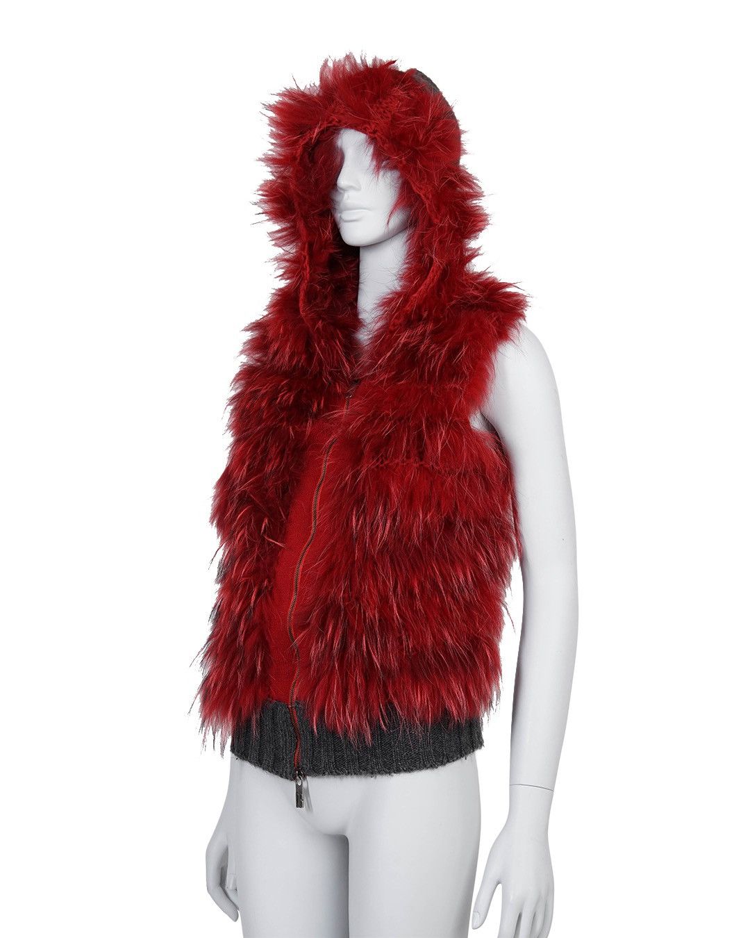 Dirk Bikkembergs Dirk Bikkembergs Feather Mohair Hooded Vest Size S / US 4 / IT 40 - 2 Thumbnail