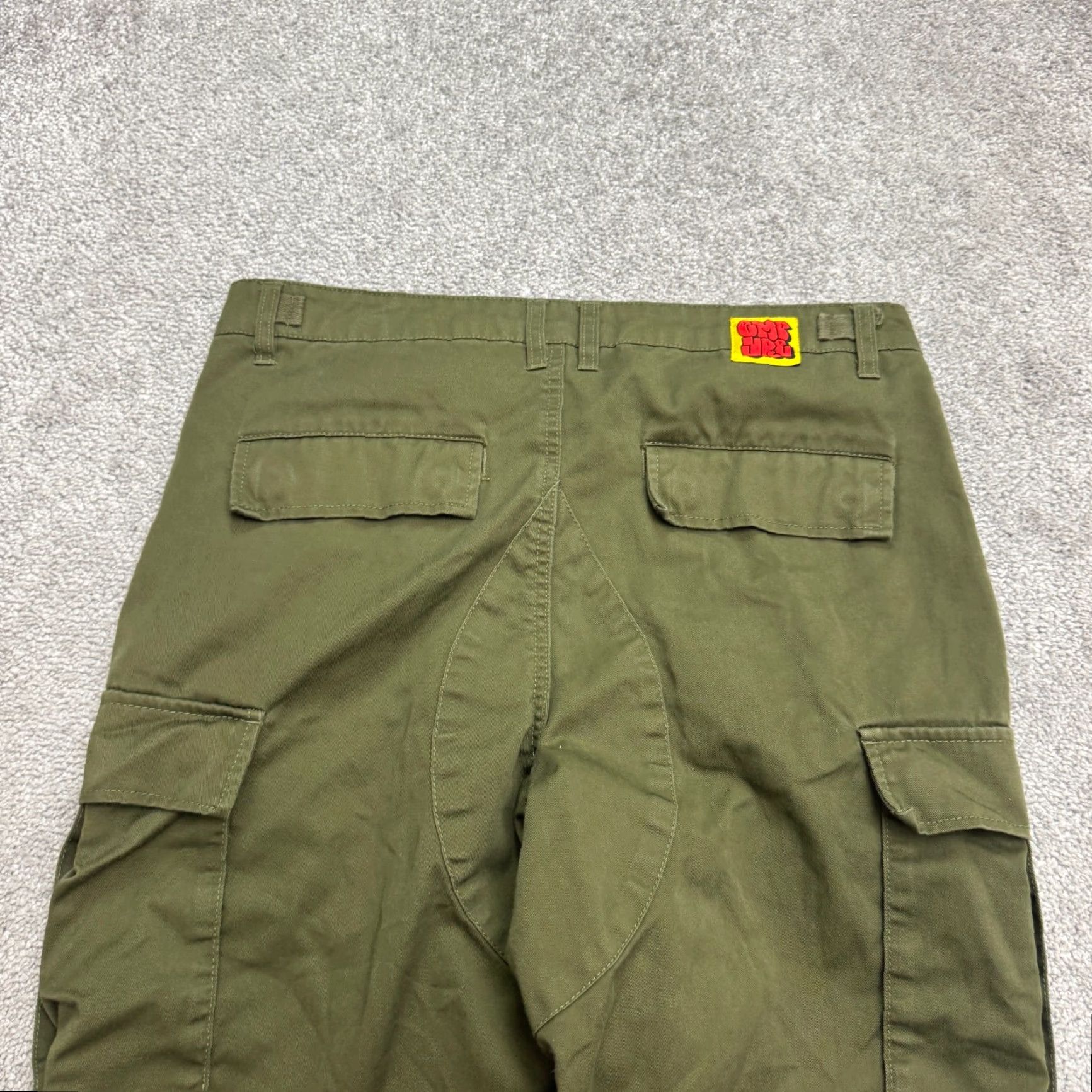 Empyre Vintage Gmpyre Relax Cargo Pants Mens 28 Olive Green Straight Casual 32x26 Size US 28 / EU 44 - 3 Thumbnail