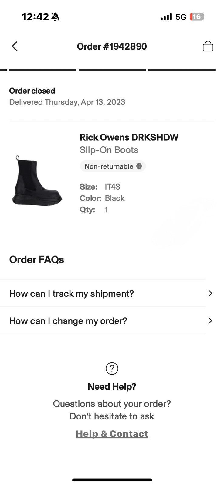 Rick Owens Drkshdw Rick Owen’s Drkshdw Beetle boot Size US 10 / EU 43 - 17 Thumbnail