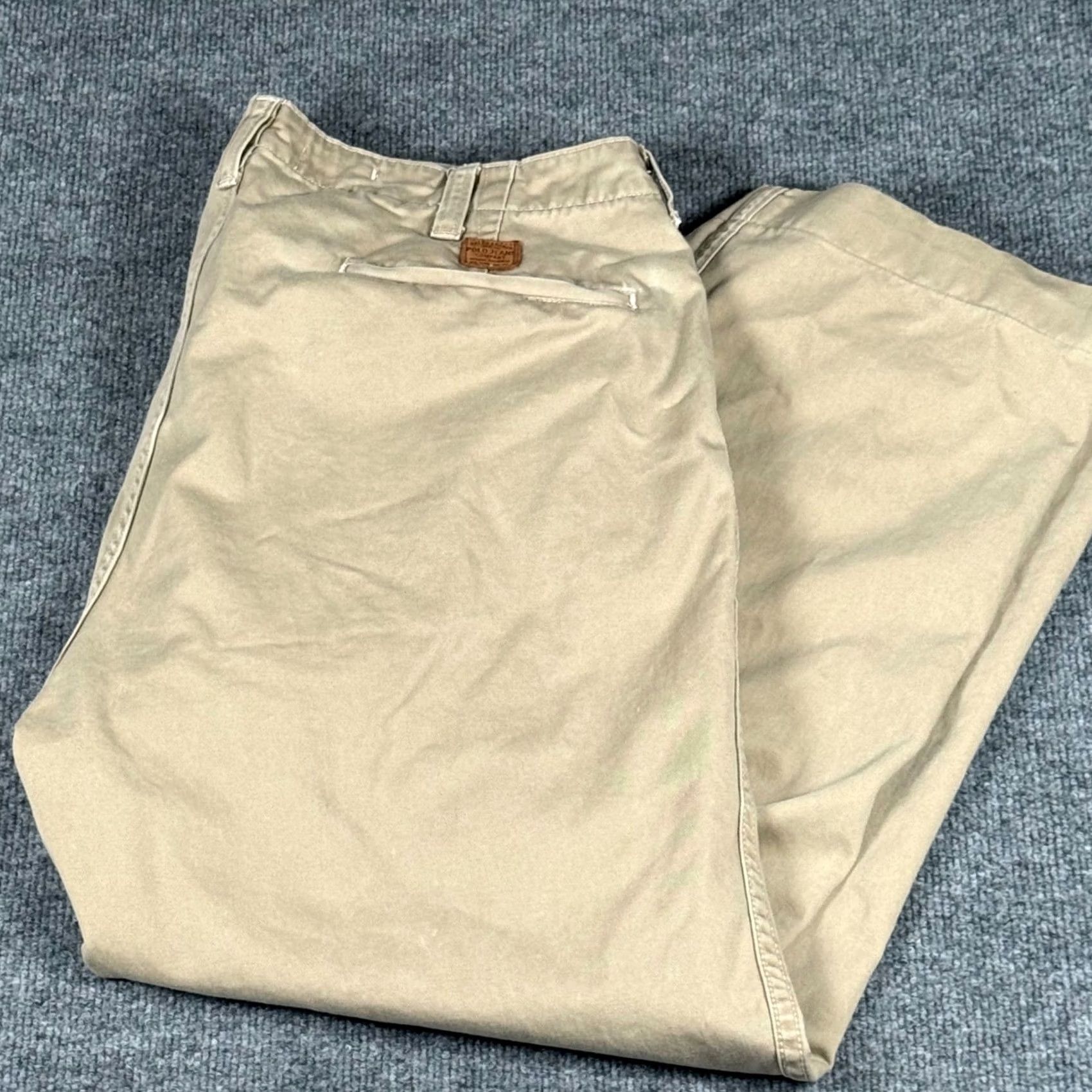 Vintage Vintage Polo Jeans Co. Ralph Lauren Khaki Pants Men 36x28.5 Beige Cotton Workwear Khakis Front Flat 5-Pocket Regular Size US M / EU 48-50 / 2 - 2 Thumbnail