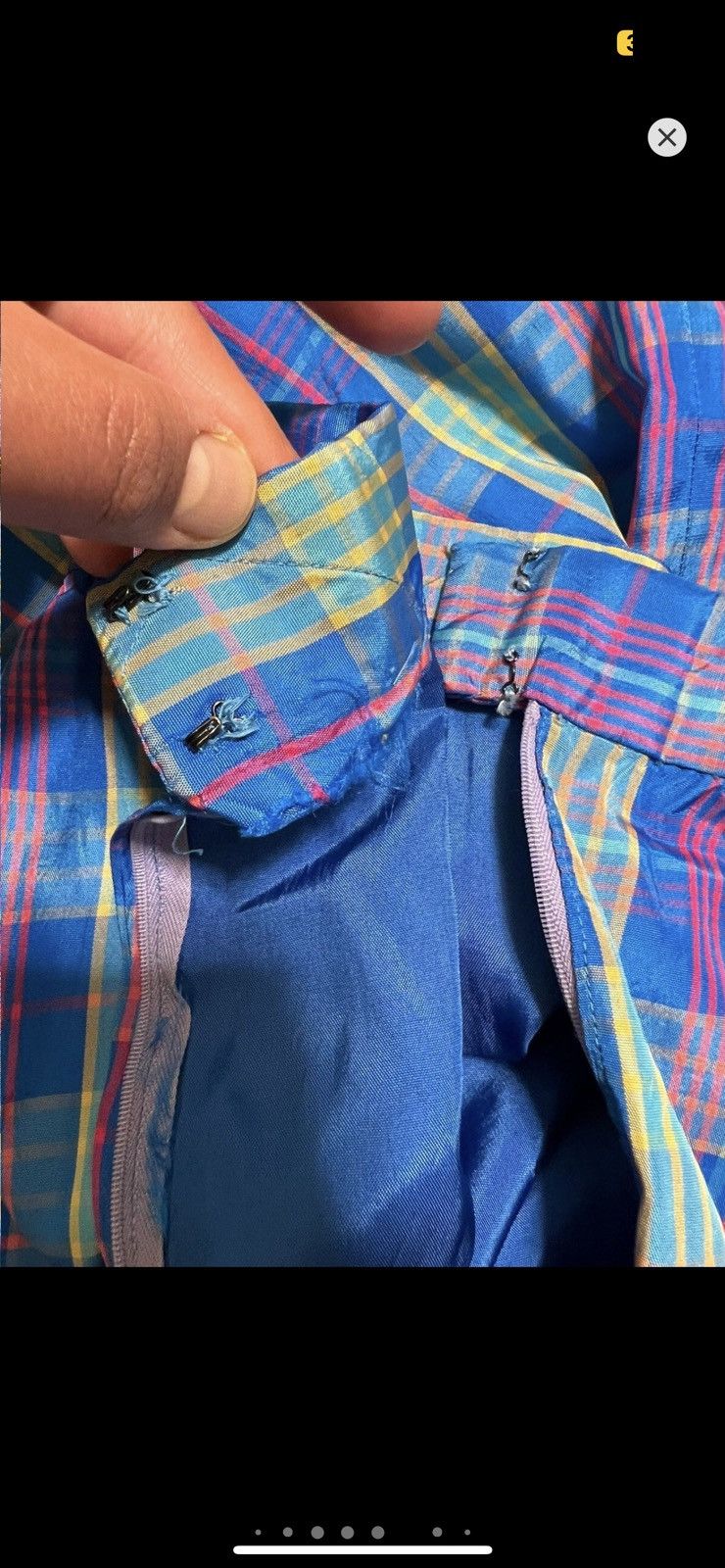 Vintage ***FINAL DROP***RARE 90s TECHNICAL PLAID NYLON SHIRT 24-26 Size US 26 / EU 42 - 10 Thumbnail