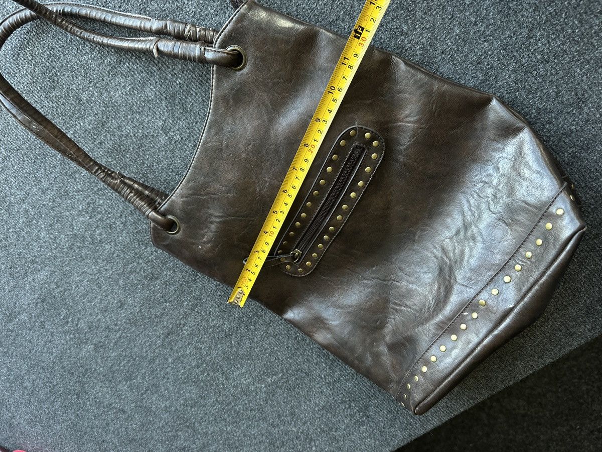 Other 🚨Y2K AVANT-GARDE🚨 LEATHER ZIP Japan style hand bag 90s Size ONE SIZE - 18 Thumbnail