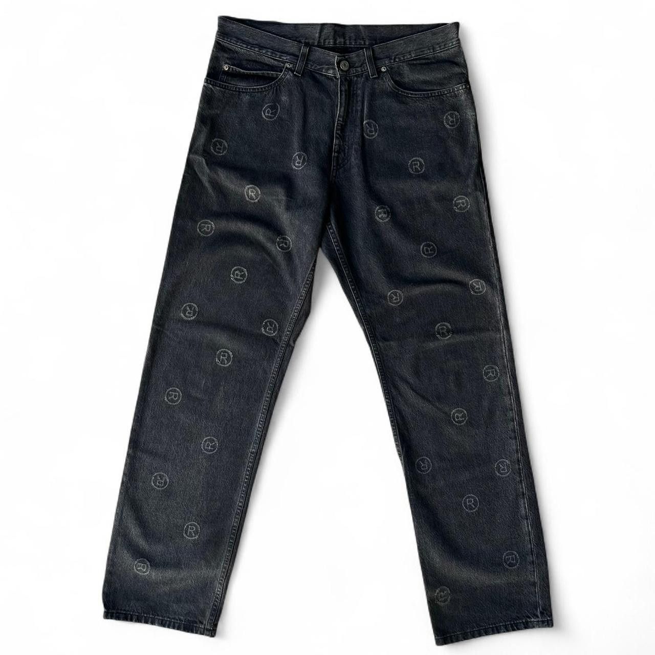 Martine Rose "R" logo print straight leg jeans Size US 34 / EU 50 - 2 Thumbnail