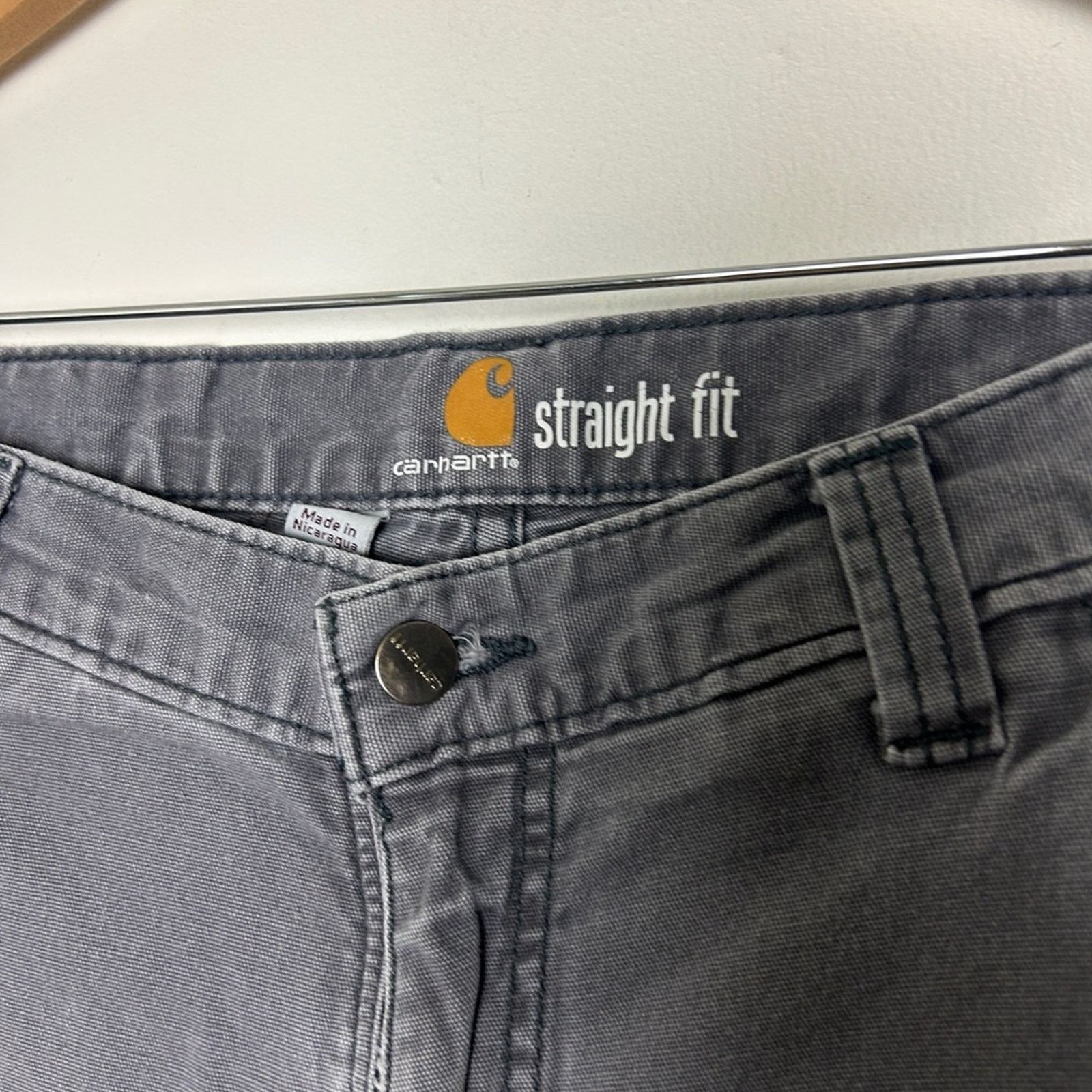 Carhartt Carhartt Relaxed Straight Fit Grey Pants Size US 31 - 4 Thumbnail