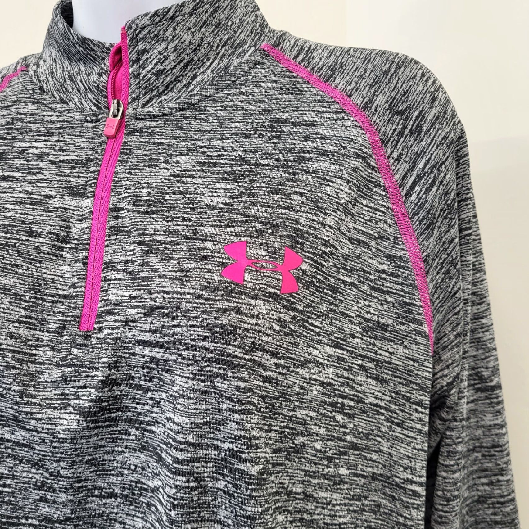 Under Armour Under Armour Shirt Womens Small Gray Pink Lightweight Zip Athletic Ladies Jacket Size S / US 4 / IT 40 - 4 Thumbnail