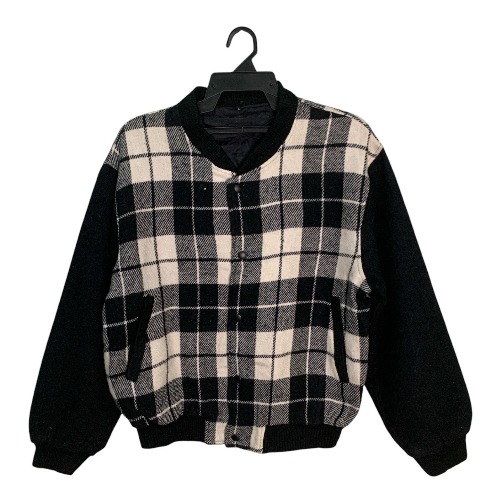 Japanese Brand × Vintage Rare Design Vintage Checkered Bombers Jackets Size L / US 10 / IT 46 - 1 Thumbnail