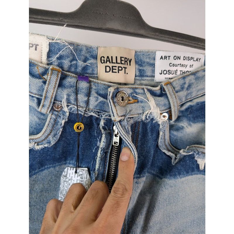 Gallery Dept. o1rshd1 Patchwork Flared Denim Jeans in Indigo Blue Size US 30 / EU 46 - 7 Thumbnail
