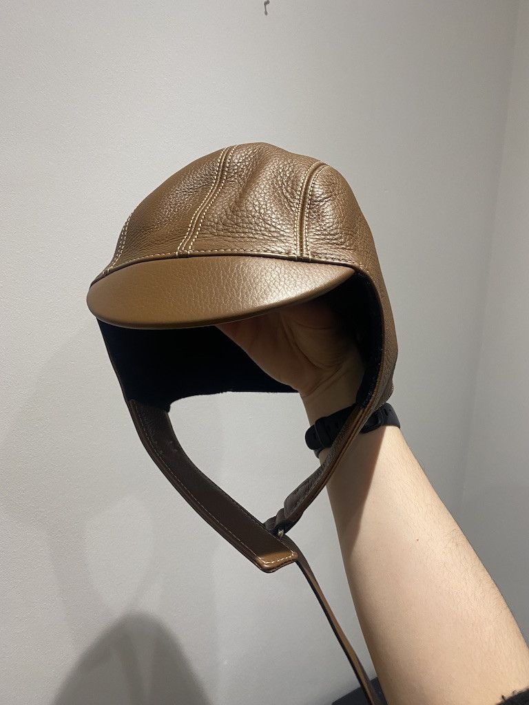 Burberry Burberry Tan Leather Pilot Hat Size ONE SIZE - 4 Thumbnail
