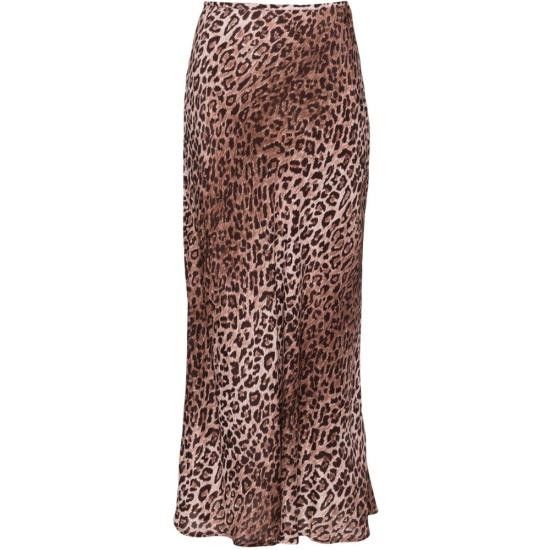 RIXO Women Mid Skirts KELLY LEOPA BROWN