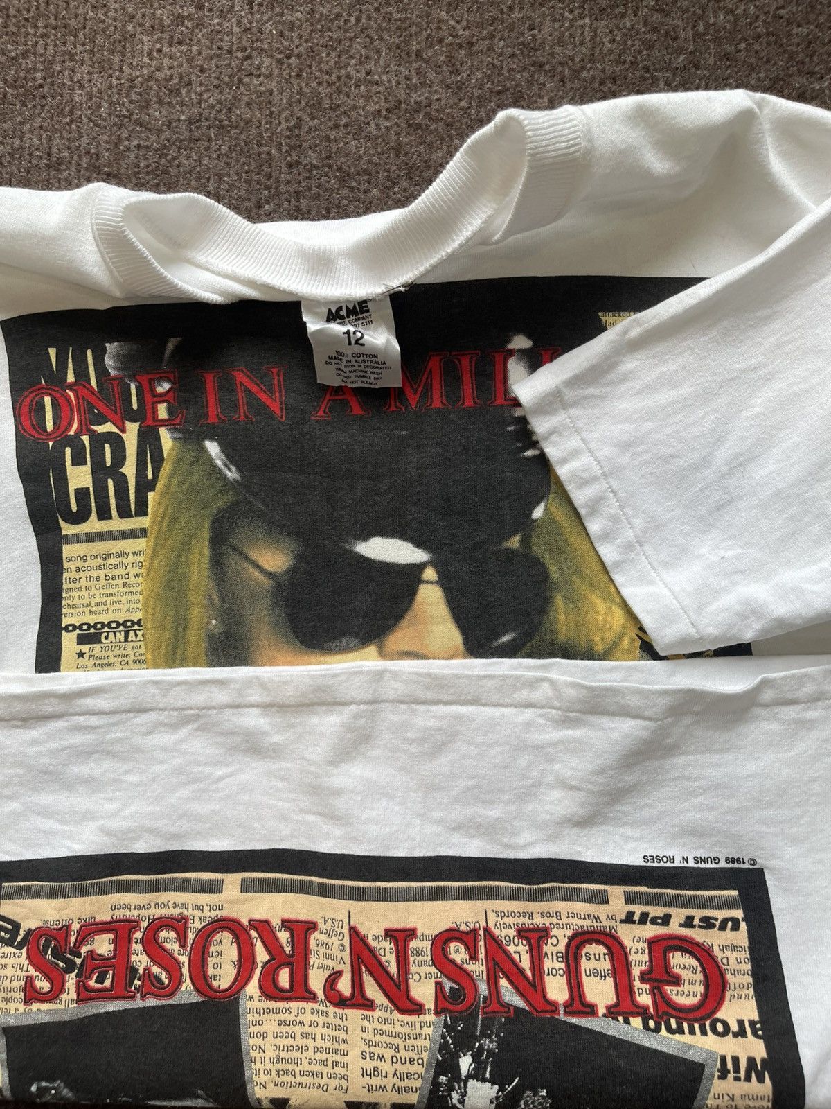 Band Tees Vintage Gun N Rose 1989 Youth 12 Size US XS / EU 42 / 0 - 5 Thumbnail