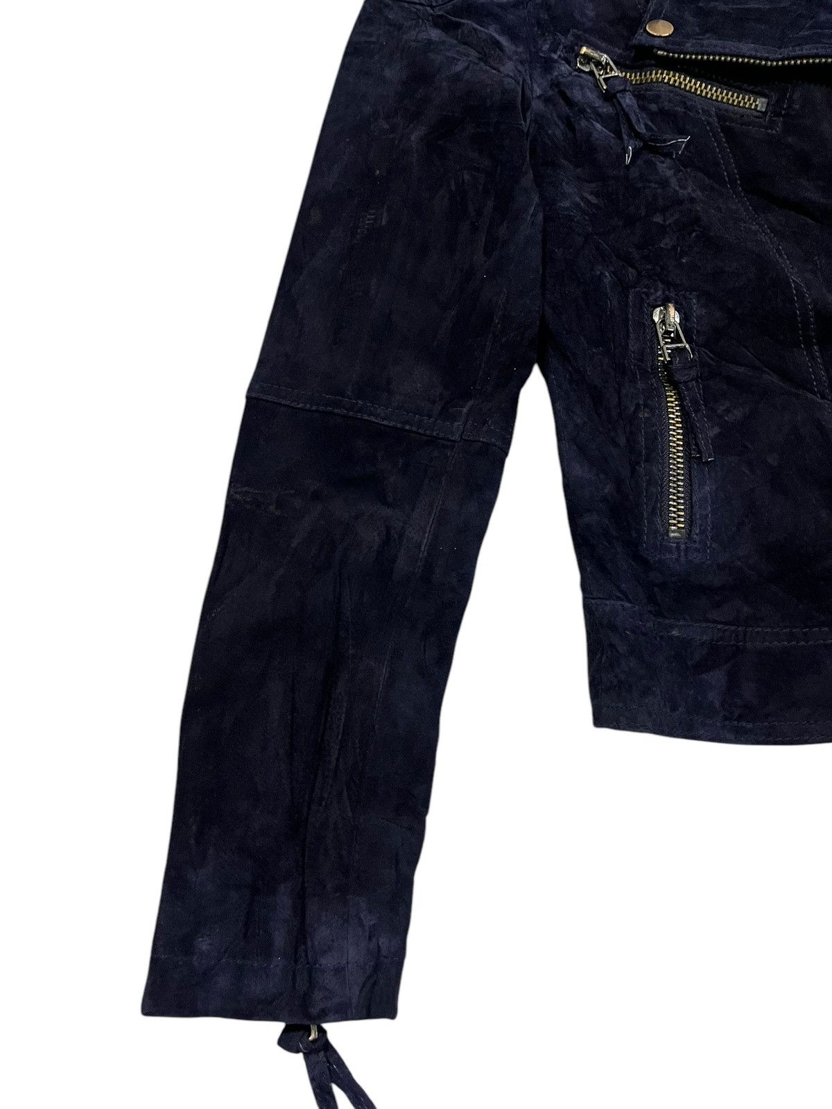 If Six Was Nine MANGO DOUBLE COLLAR IFSIXWASNINE SUEDE ZIPPER BIKER JACKET Size XS / US 0-2 / IT 36-38 - 2 Thumbnail