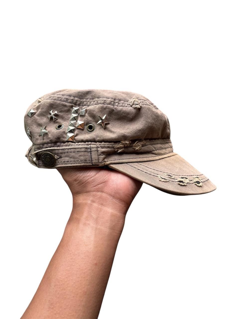 If Six Was Nine × Japanese Brand × Le Grande Bleu (L.G.B.) DISTRASSED PUNK STUDED HAT Size ONE SIZE - 1 Thumbnail