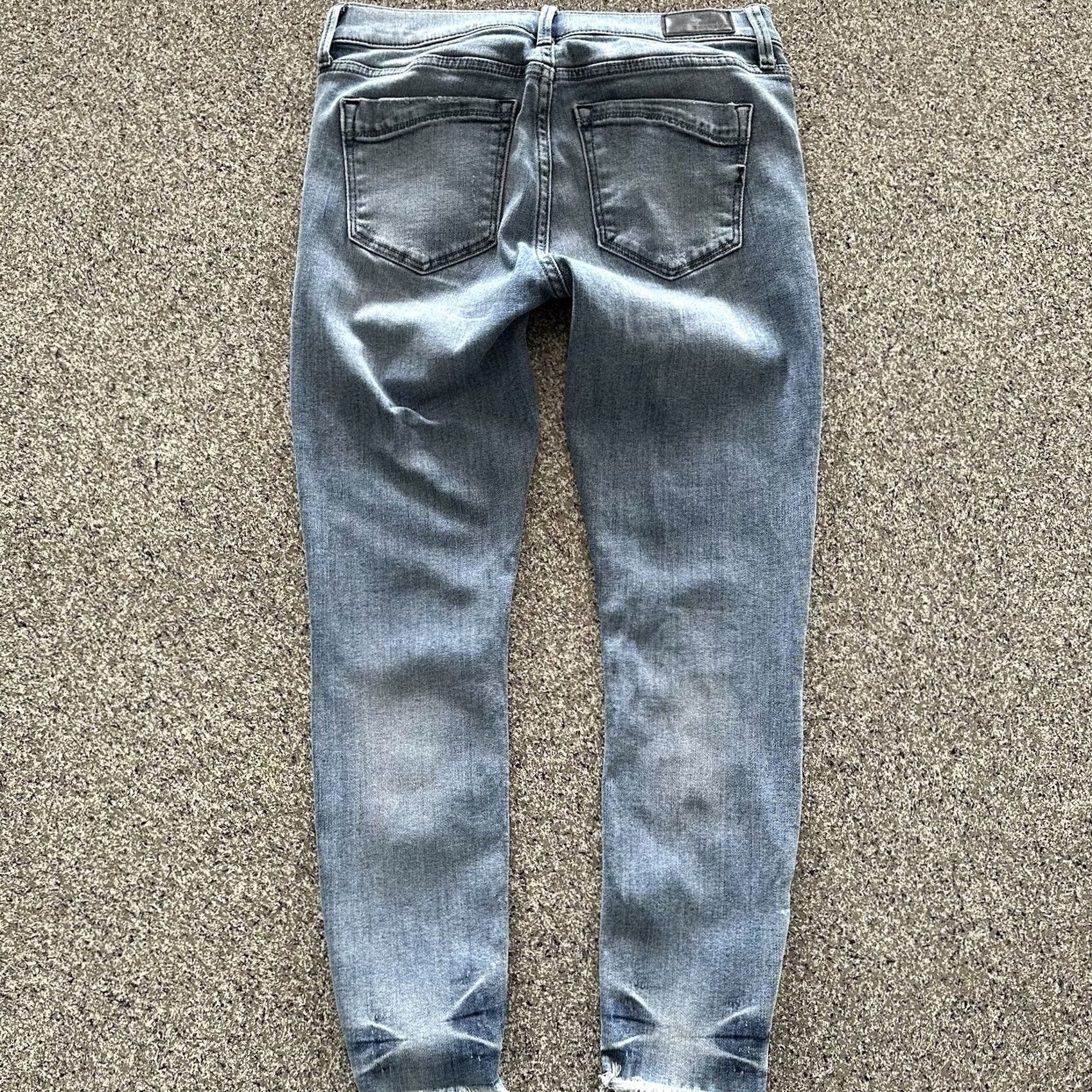 Express Express Jeans Womens 6 Cropped Mid Rise Stretch Denim 28x26 Blue Slim 5-Pocket Jeans Size 28" / US 6 / IT 42 - 5 Thumbnail