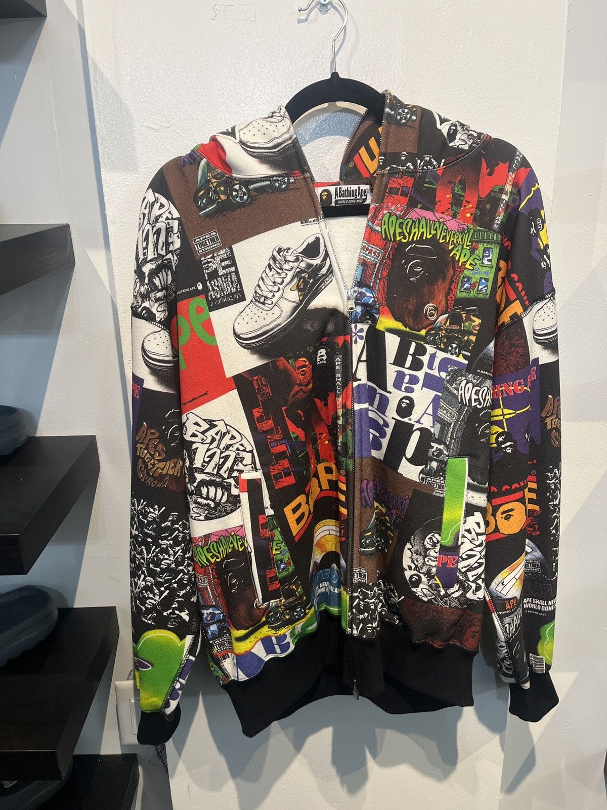 image of Bape Hoodie in Black, Men's (Size Medium)