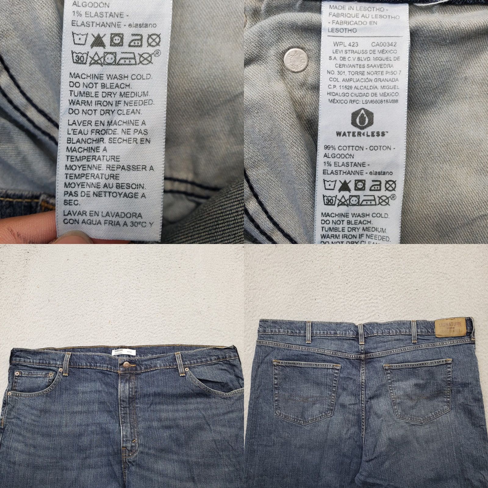 Levi's Levi'S Bootcut Jeans Mens 46x32 Blue Denim Dark Wash Faded Whiskered Streetwear Size US 30 / EU 46 - 8 Thumbnail
