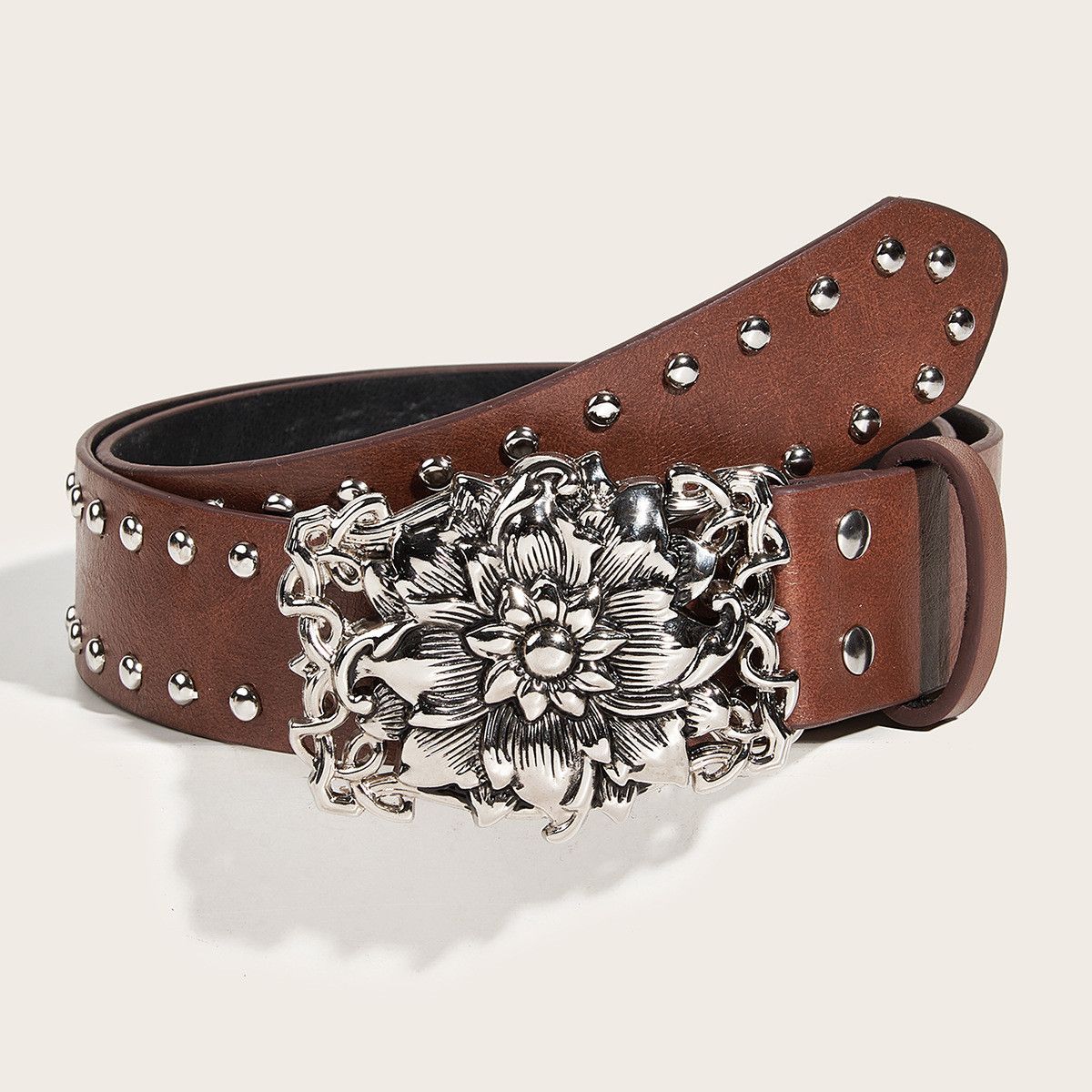 Other Hip Hop Flower Belt in PU Leather Size ONE SIZE - 1 Thumbnail