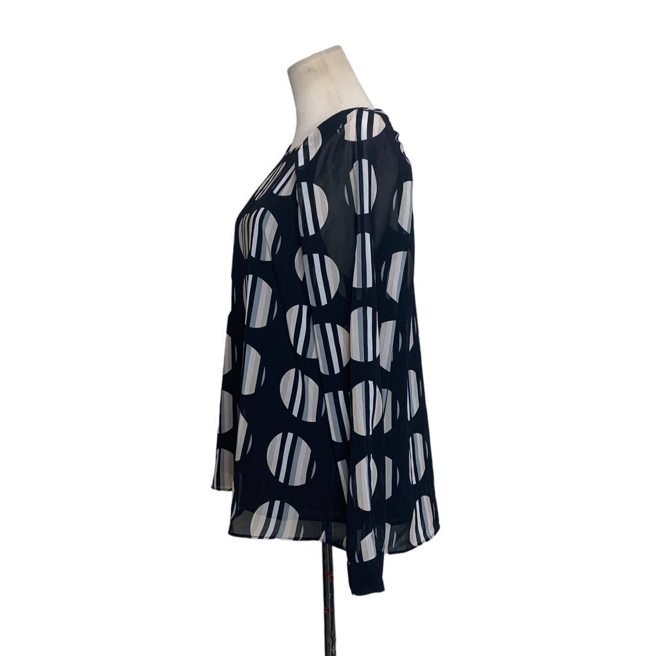 Calvin Klein Calvin Klein Geometric Pattern Long Sleeves Blouse Size M Size M / US 6-8 / IT 42-44 - 8 Thumbnail