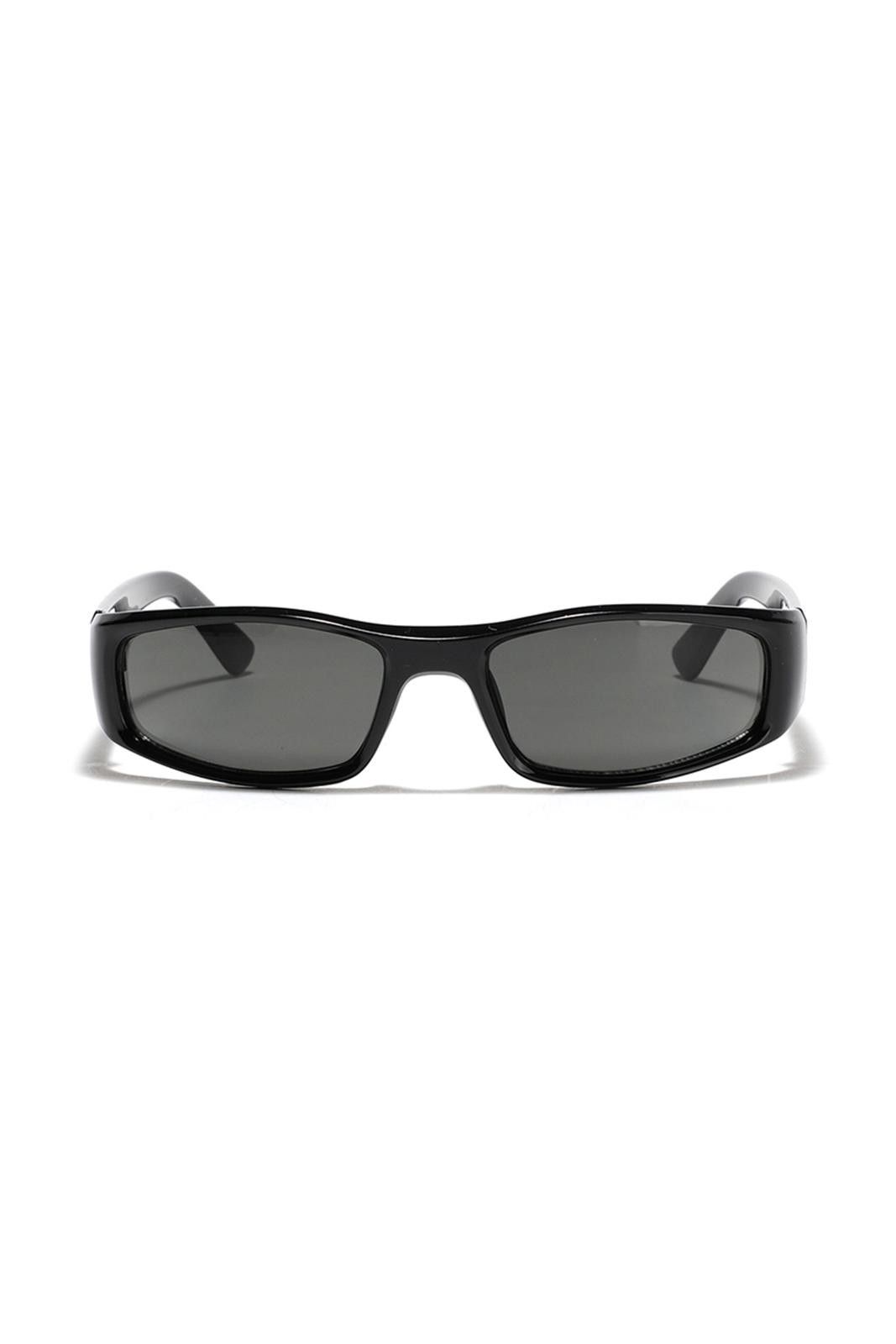 Japanese Brand Vtg Avant Garde Y2K Black Rectangle Sunglasses Unisex OS Size ONE SIZE - 2 Thumbnail