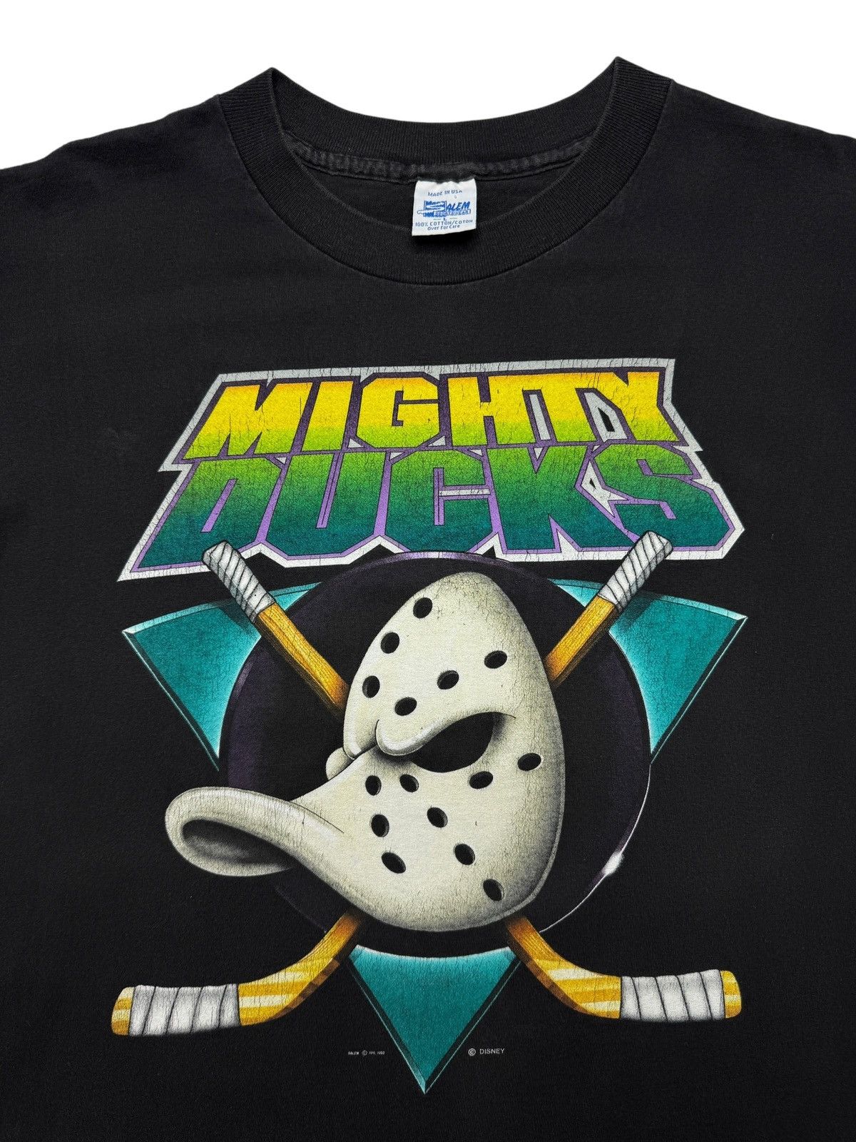 Vintage Vintage 1993 Mighty Ducks Sports Tee Shirt Size US L / EU 52-54 / 3 - 3 Thumbnail