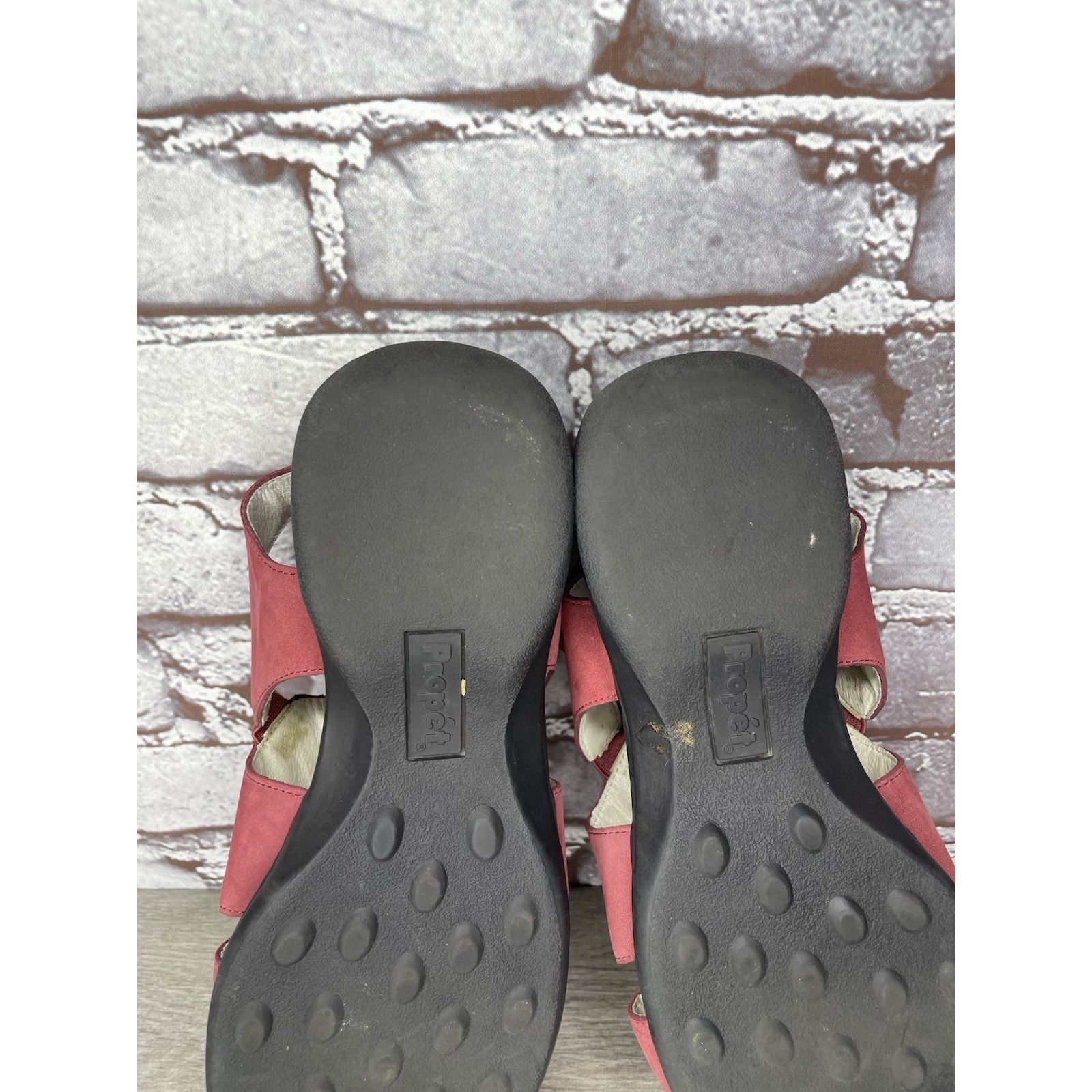 Propper Propet Pink Suede Leather Floral Casual Comfort Sandals Wome Size US 8.5 / IT 38.5 - 23 Thumbnail