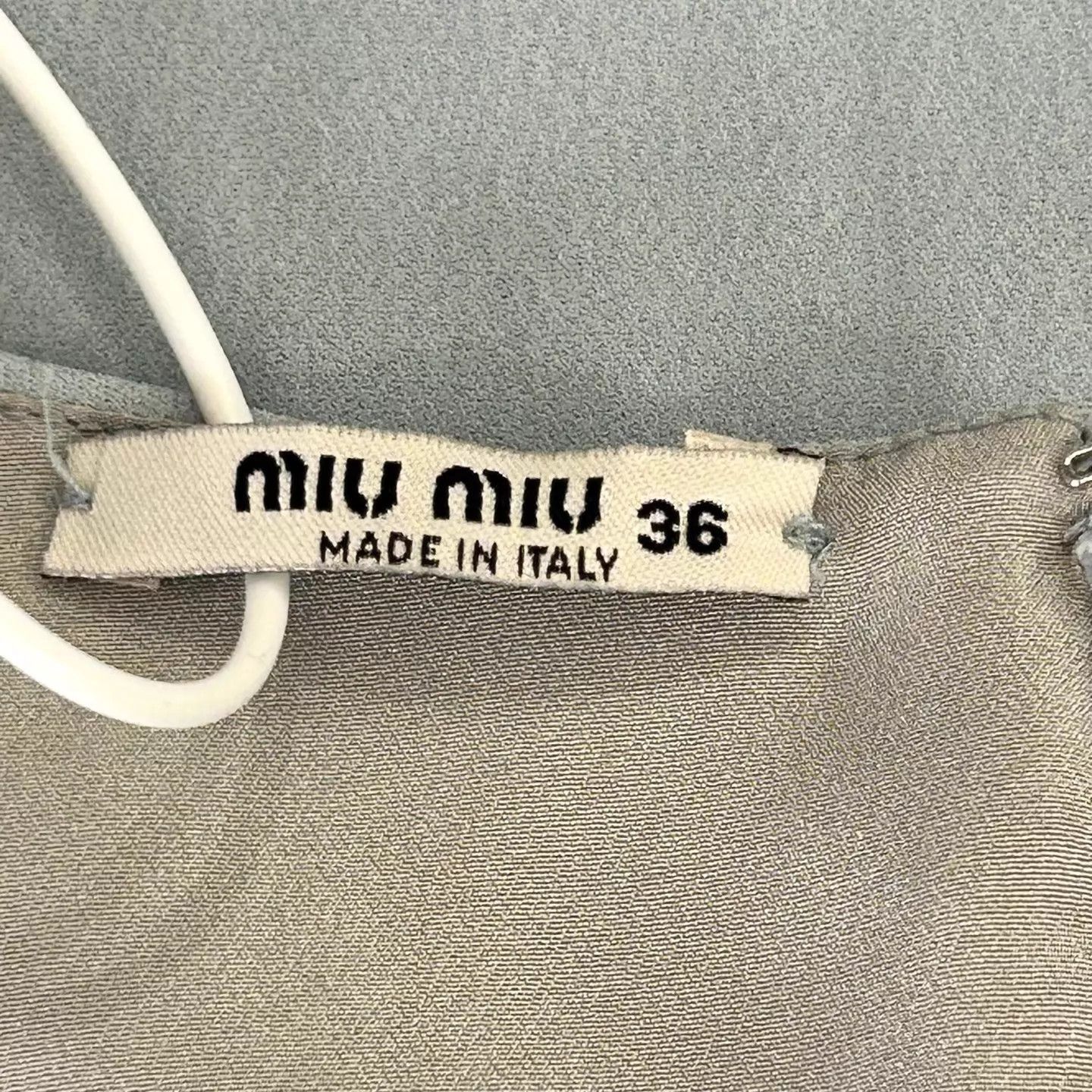 Miu Miu MIU MIU New Ruffled Sleeveless Blue 36 Dress Size XS / US 0-2 / IT 36-38 - 3 Thumbnail