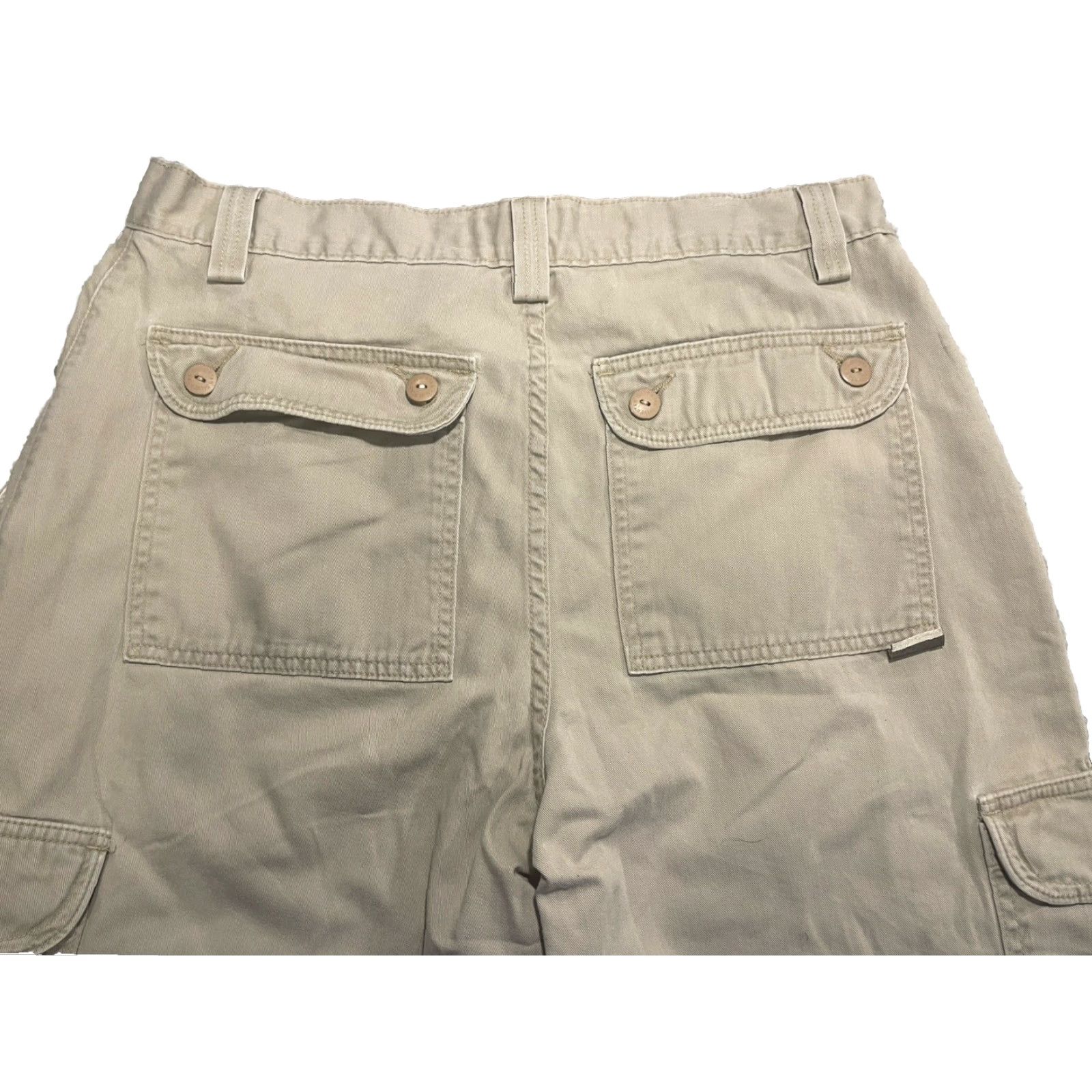 Levi's VINTAGE Levi's Silvertab Cargo Pants Mens 33x29 Beige 90s City Grunge Hip Hop USA Logo Relaxed Wide-Leg Canvas Cotton Front Flat Pocket Cargo Zip Size US 33 - 6 Thumbnail