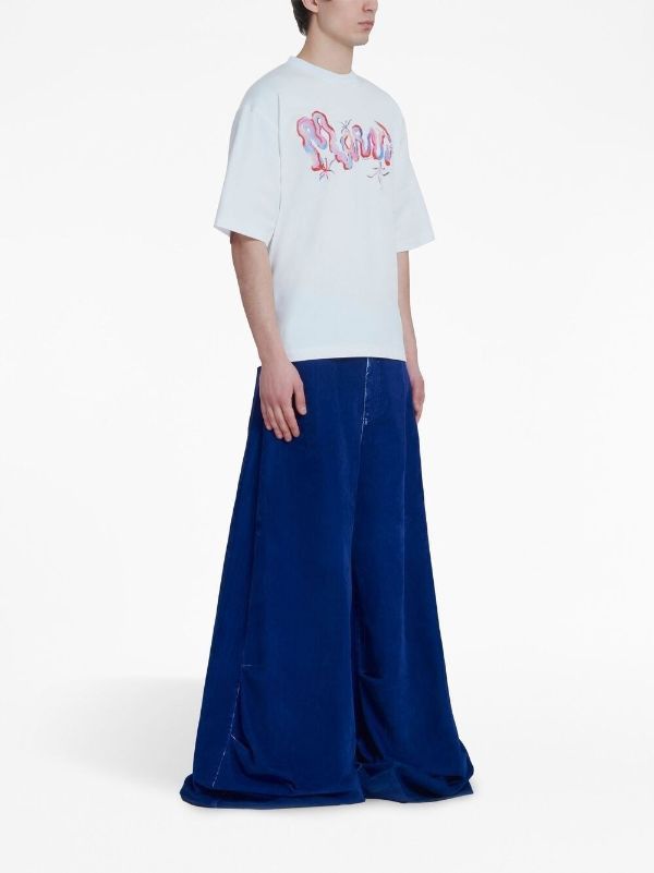 Marni o1srvl11e0724 T-Shirt in White Size US L / EU 52-54 / 3 - 3 Thumbnail