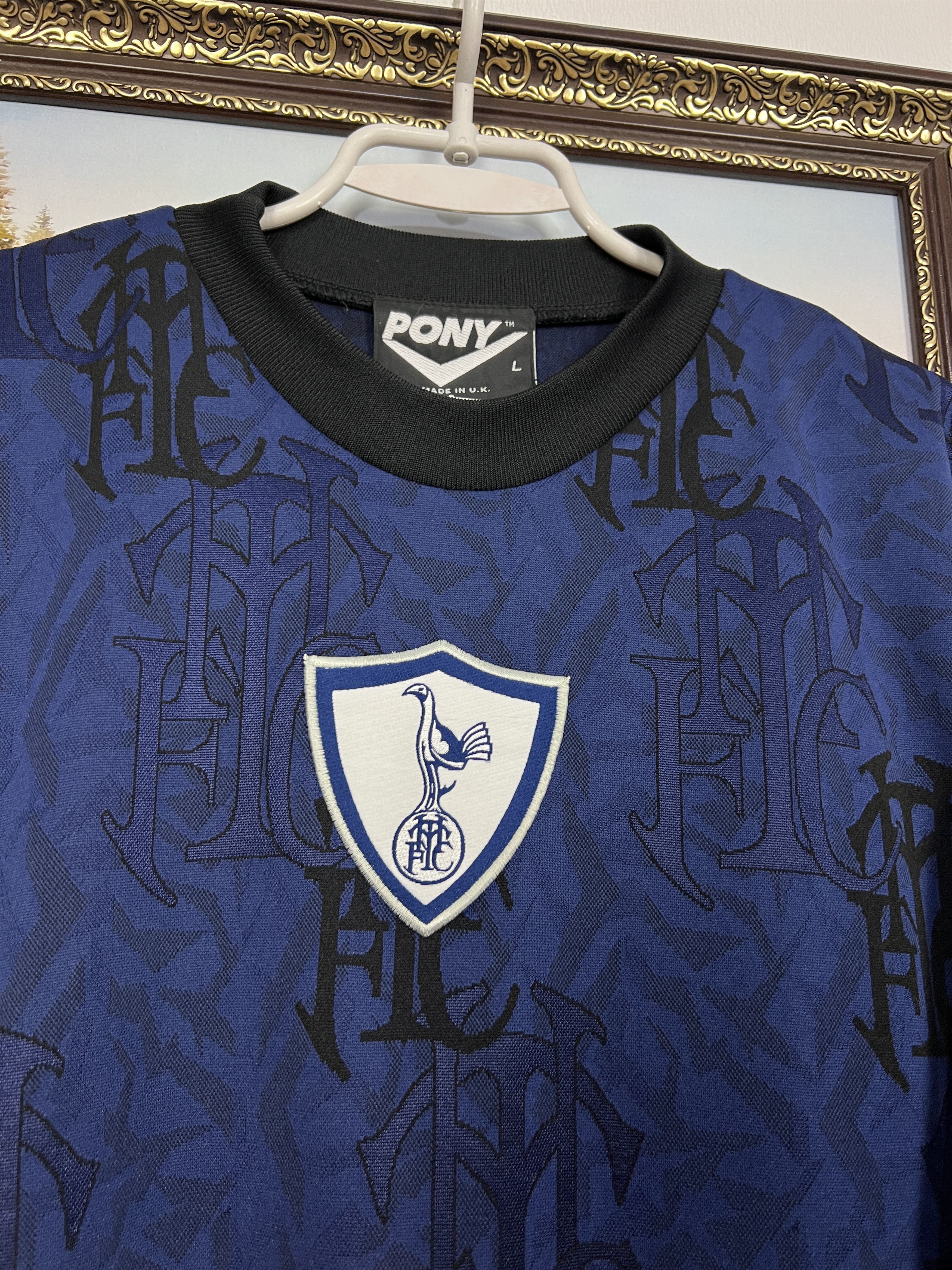 PONY Vintage 90's Tottenham Hotspur Football Train Shirt Jersey Size US L / EU 52-54 / 3 - 3 Thumbnail