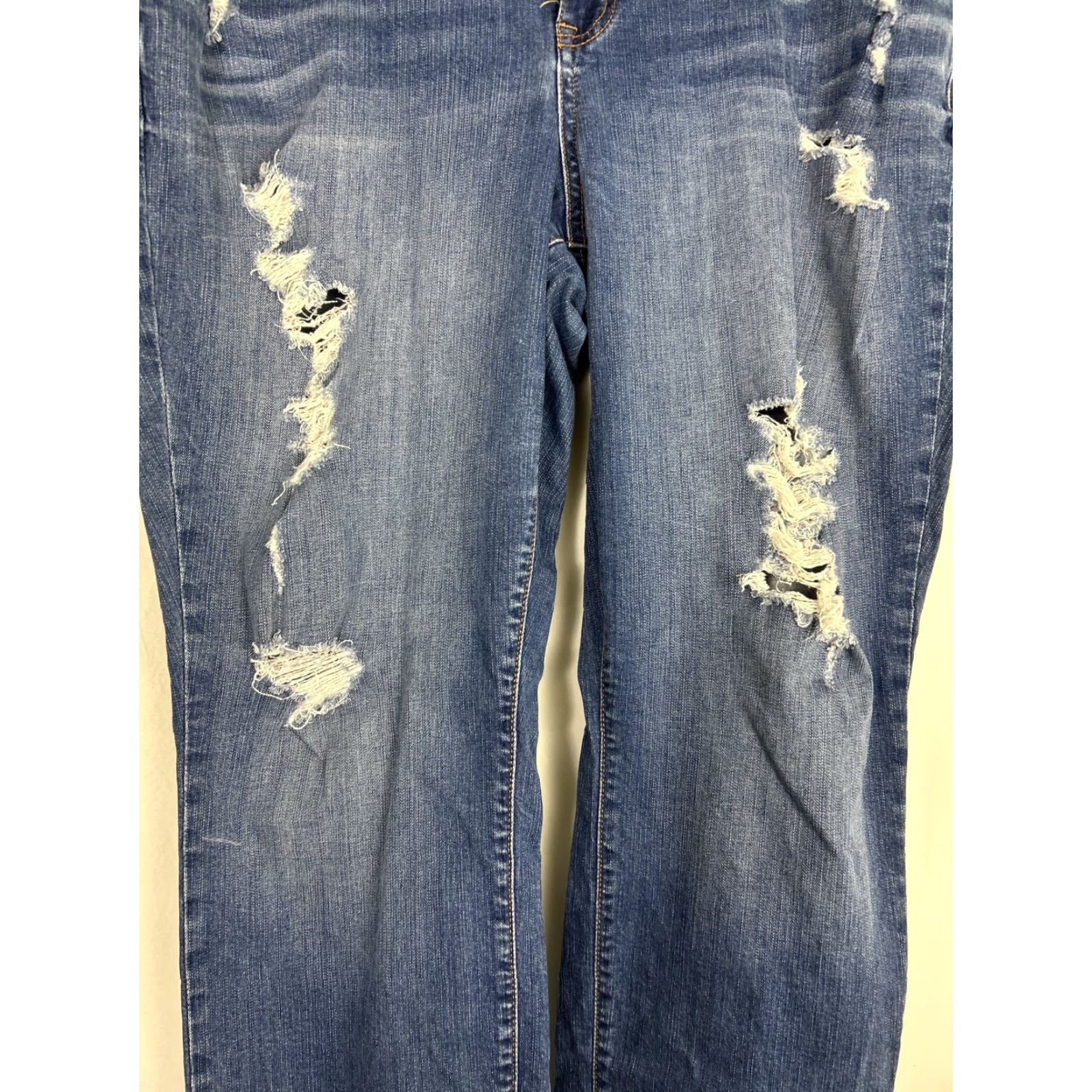 Torrid Torrid Jeans Women Distressed 5-Pocket Denim High Rise Stretch Blue 31 Inseam 20 Size 42" / US 20 - 3 Thumbnail