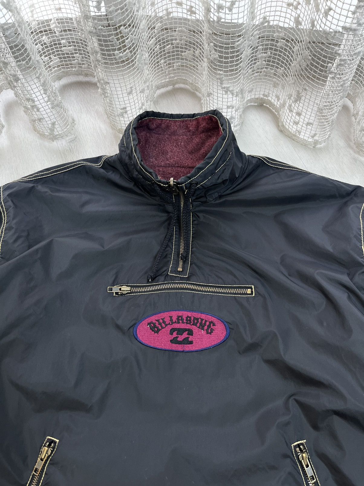 Billabong × Vintage Billabong Reversible Nylon Anorak Jacket Center Logo Vintage Size US L / EU 52-54 / 3 - 3 Thumbnail