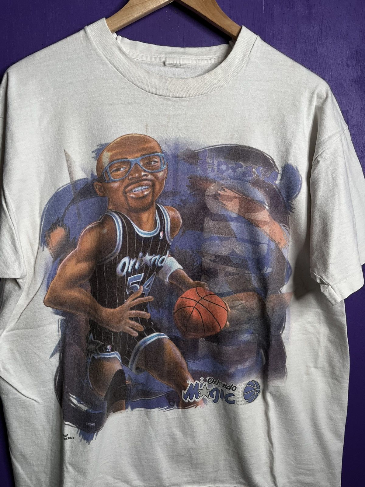 NBA × Vintage Vintage 90s Orlando Magic Horace Grant t-shirt Size US XL / EU 56 / 4 - 3 Thumbnail