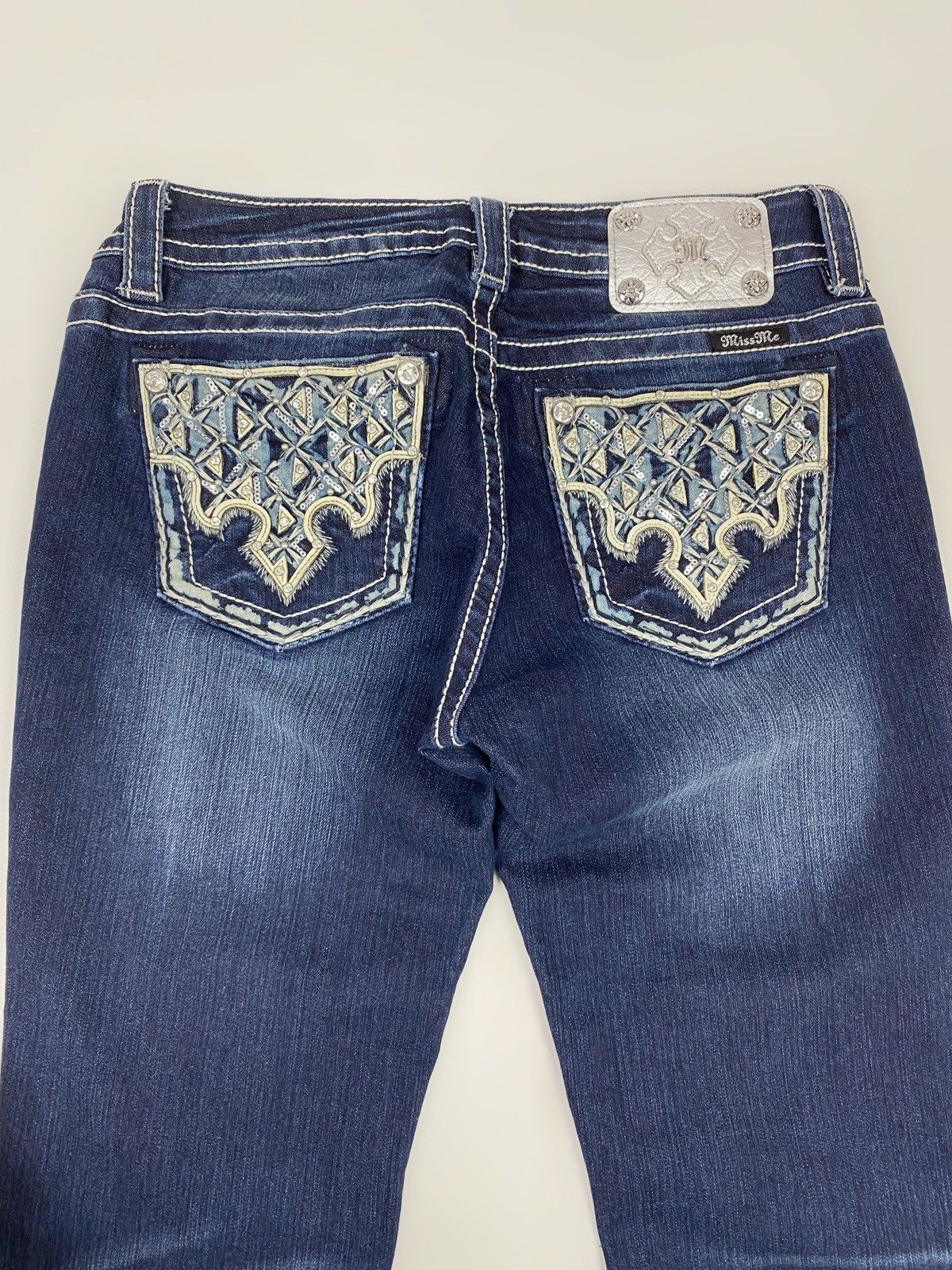 Miss Me Y2K Vintage Miss Me Slim Washed Boot Cut Flare Denim Pants Size 29" - 9 Thumbnail