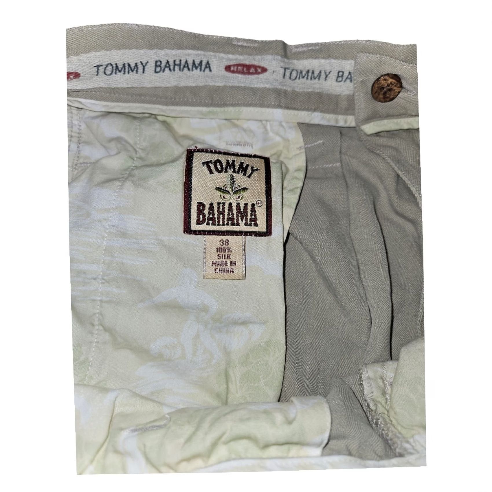 Tommy Bahama VINTAGE Tommy Bahama Silk Chino Pants Mens 38 Pleated Khaki Slash Pockets Casual Size US 38 / EU 54 - 2 Thumbnail