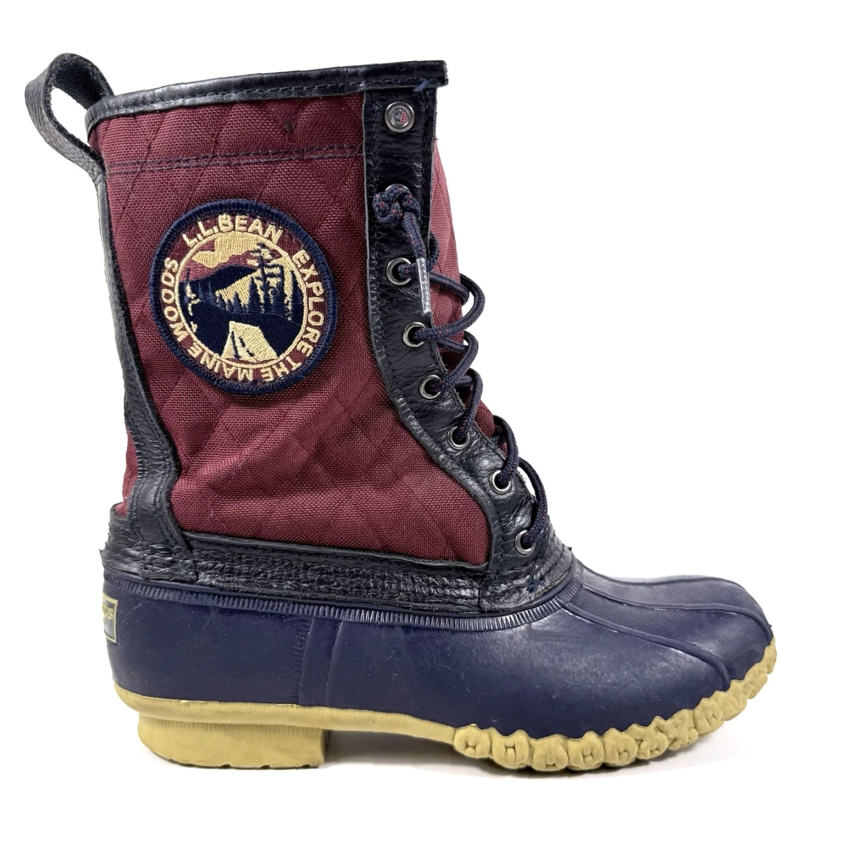Vintage VINTAGE L.L. Bean Explore the Maine Woods Duck Boots Women Navy Quilted Hunting Boots 9 Shoes Size US 9 / IT 39 - 2 Thumbnail