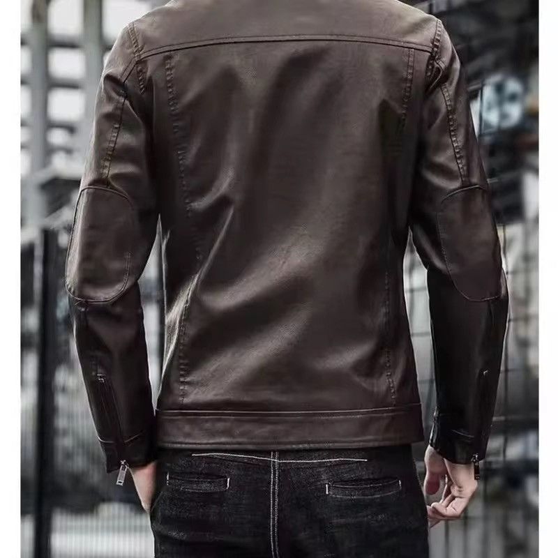 Japanese Brand Slim Fit Moto Faux Leather Racing Jacket - Black Biker Size US XXL / EU 58 / 5 - 3 Thumbnail