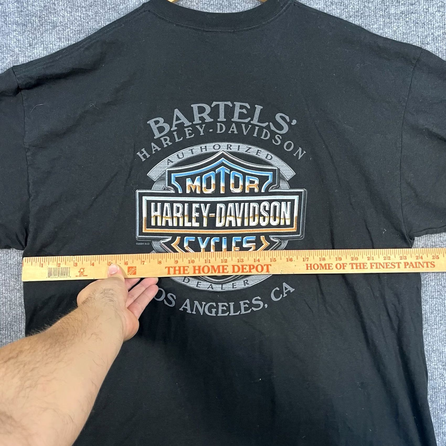 Harley Davidson VINTAGE Harley-Davidson T-Shirt Mens 2XL Chrome Los Angeles Biker Flames Black Size US XXL / EU 58 / 5 - 7 Thumbnail