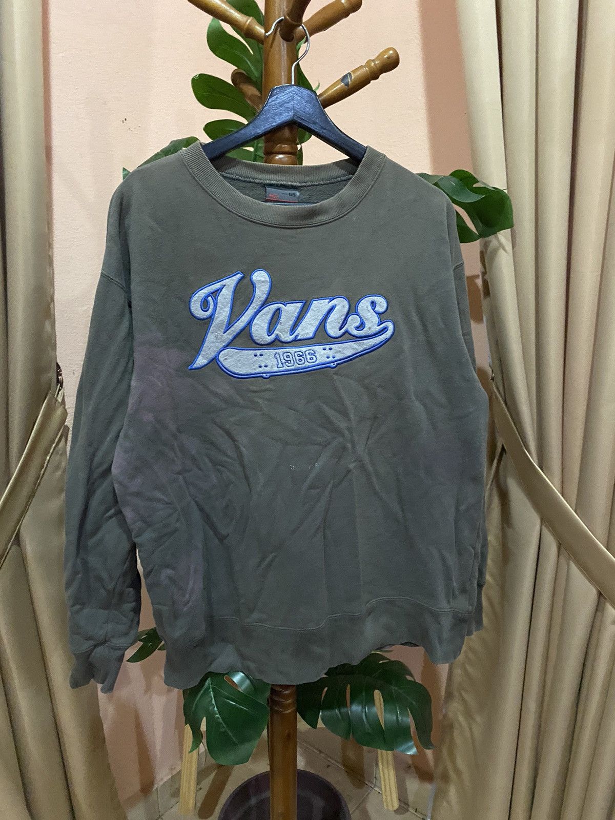Vans VINTAGE VANS 1966 SWEATSHIRT – OLIVE GREEN SIZE LARGE Size US L / EU 52-54 / 3 - 3 Thumbnail