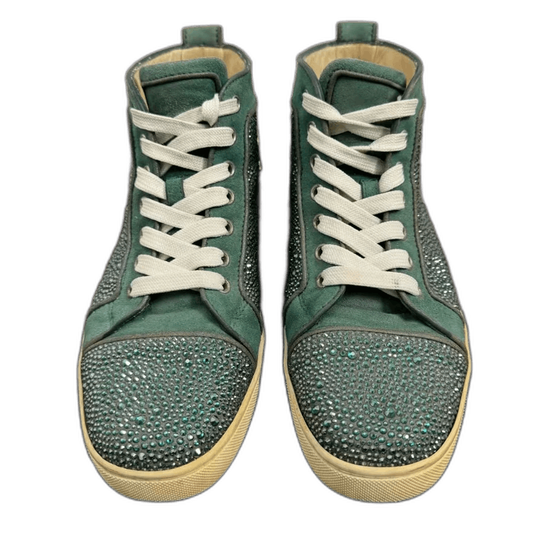 Christian Louboutin Christian Louboutin green suede high top Size US 10 / EU 43 - 1 Thumbnail