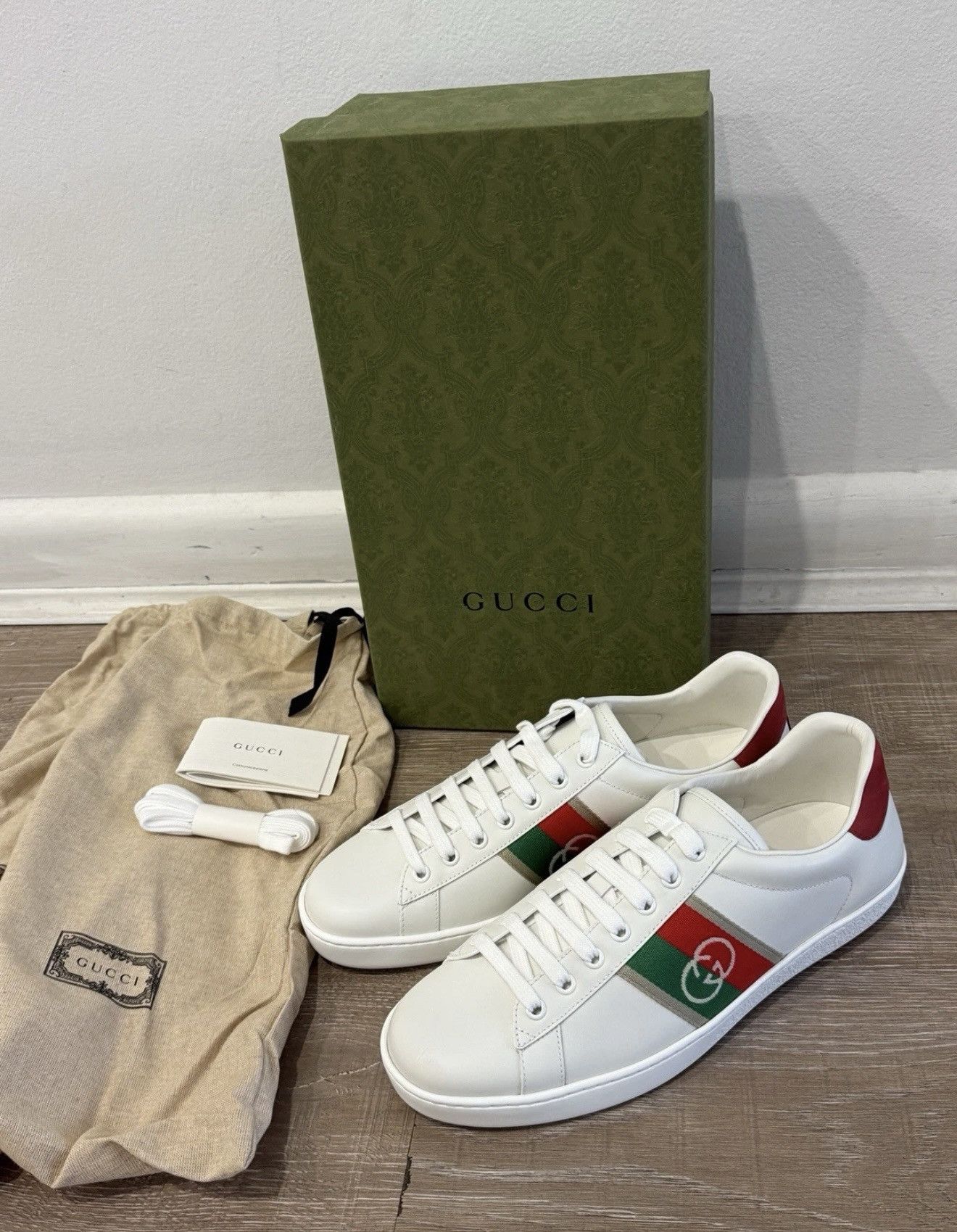 Gucci White Ace Sneakers