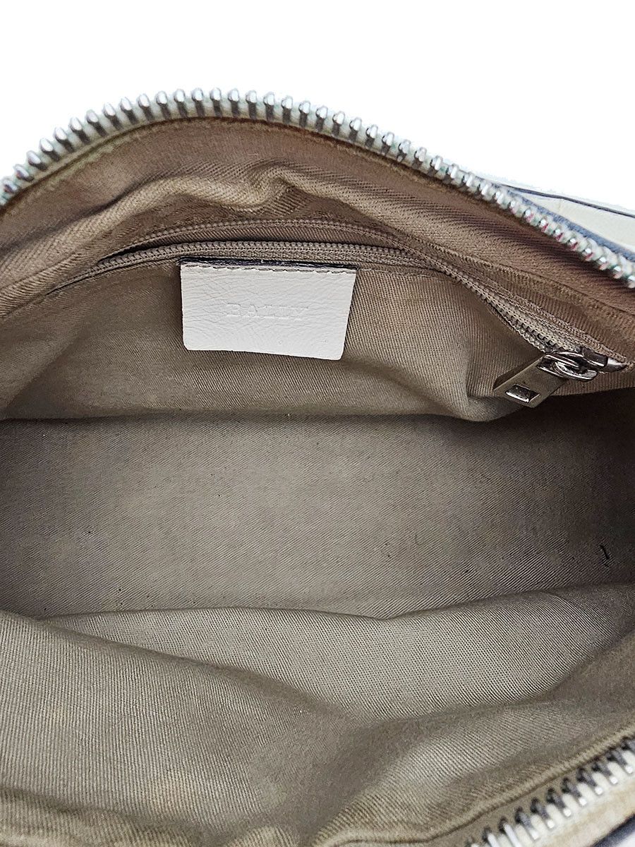 Bally Bally White Leather Zip Shoulder Bag Size ONE SIZE - 11 Thumbnail