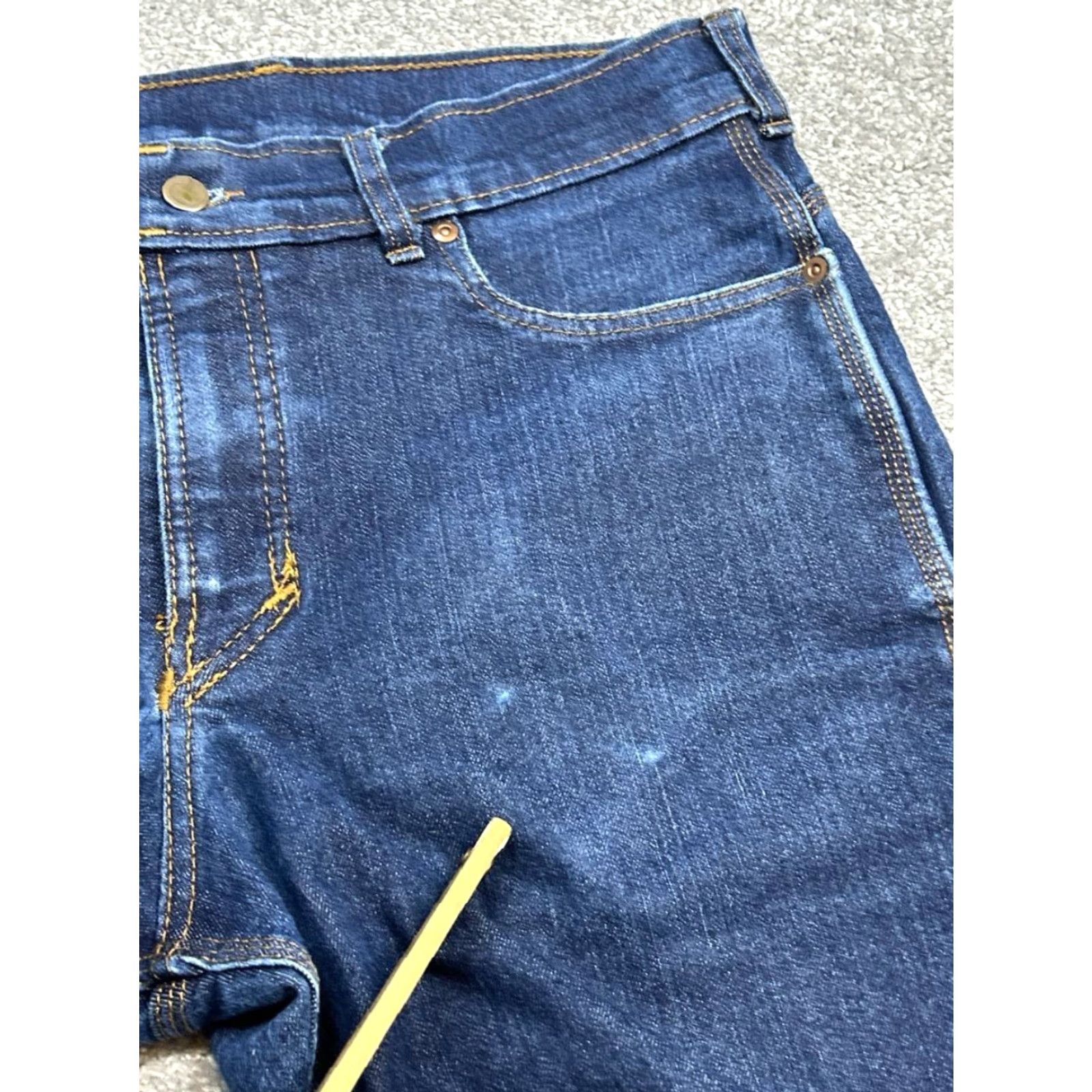 Vintage Origin Jeans Mens 36 Blue Denim Cotton Mid Rise Legit Fit Straight Leg 36x31 Size US 36 / EU 52 - 7 Thumbnail