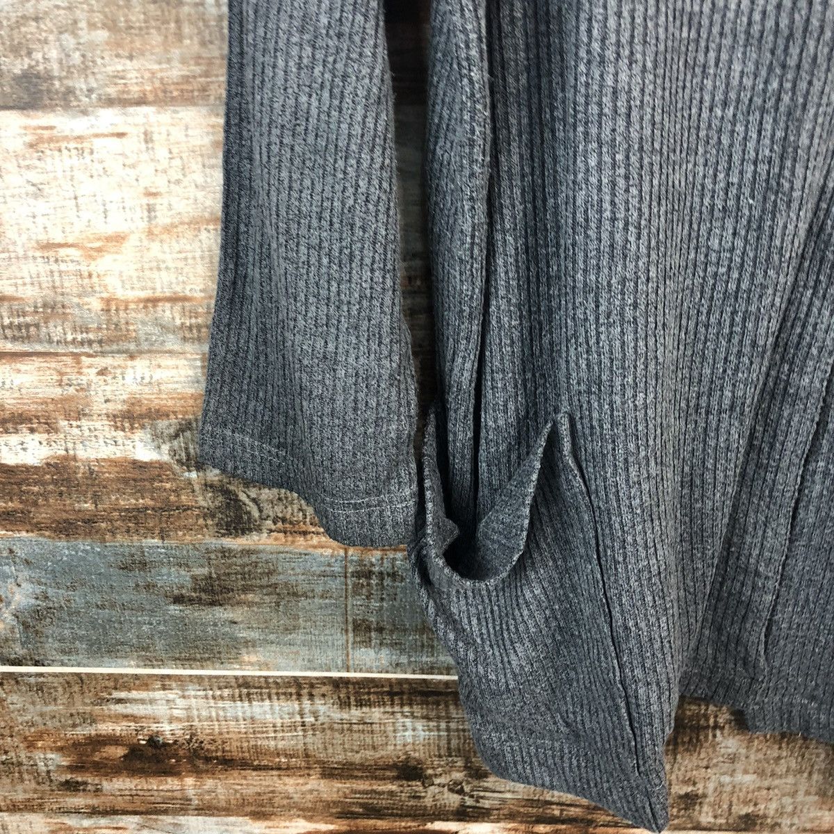 GU × Homespun Knitwear GU Grey Cardigan Hoodie Knitwear #A1861 Size M / US 6-8 / IT 42-44 - 7 Thumbnail