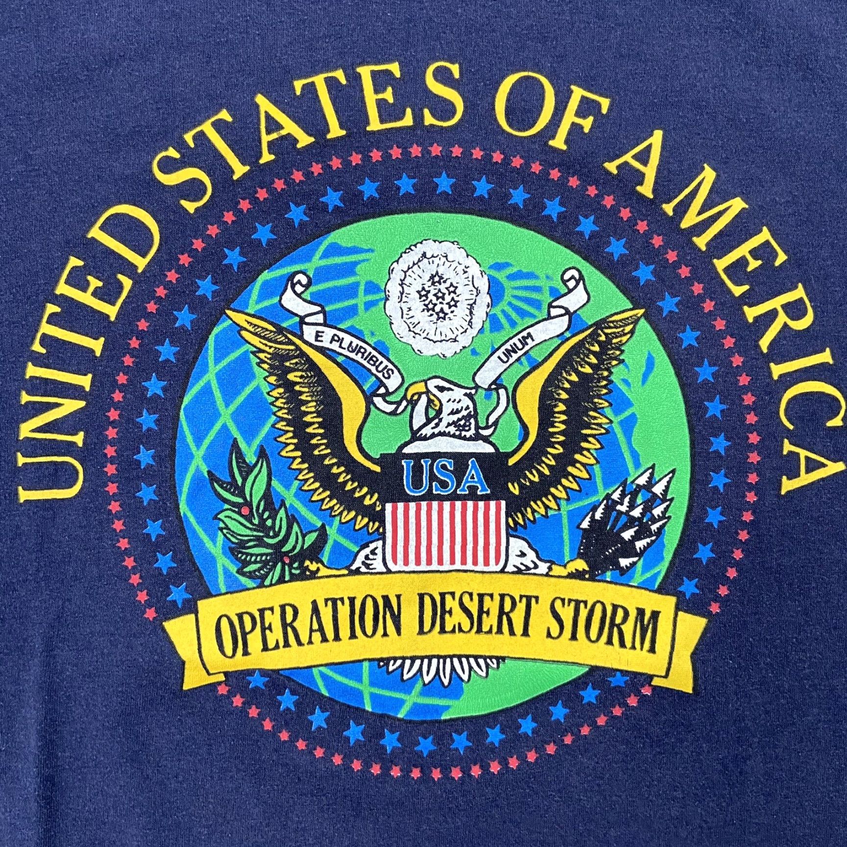 Vintage VINTAGE 90s Soffe Operation Desert Storm Blue T-Shirt Adult XL Single Stitch Slim Fit Mens Size US XL / EU 56 / 4 - 4 Thumbnail